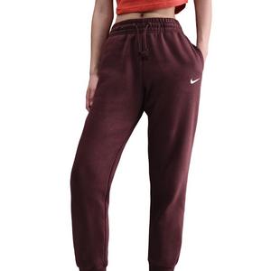 Nike Women's Sportswear Phoenix Fleece Mid-Rise Sweatpants - Red