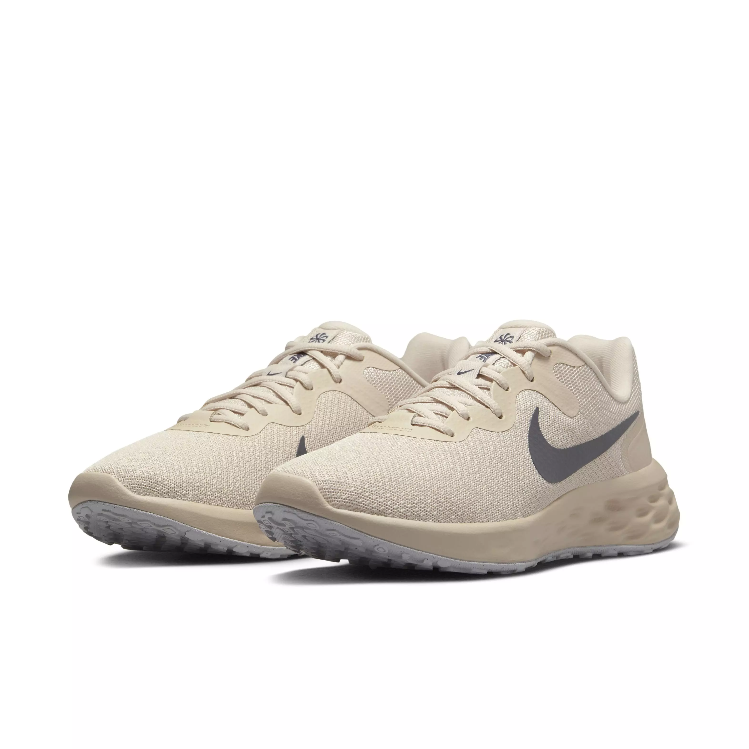 Nike Revolution 6 Next Nature "Oatmeal/Oxygen Purple/Gridiron" Men's Running Shoe - OATMEAL/PURPLE/GRIDIRON
