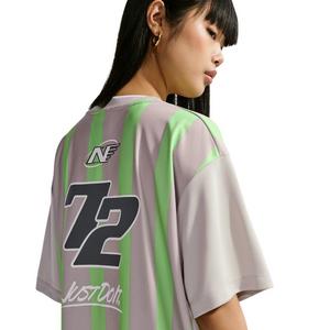 Nike Women's Sportswear Oversized Jersey Mini Dress - Cream/Green/White - CREAM/GREEN/WHITE
