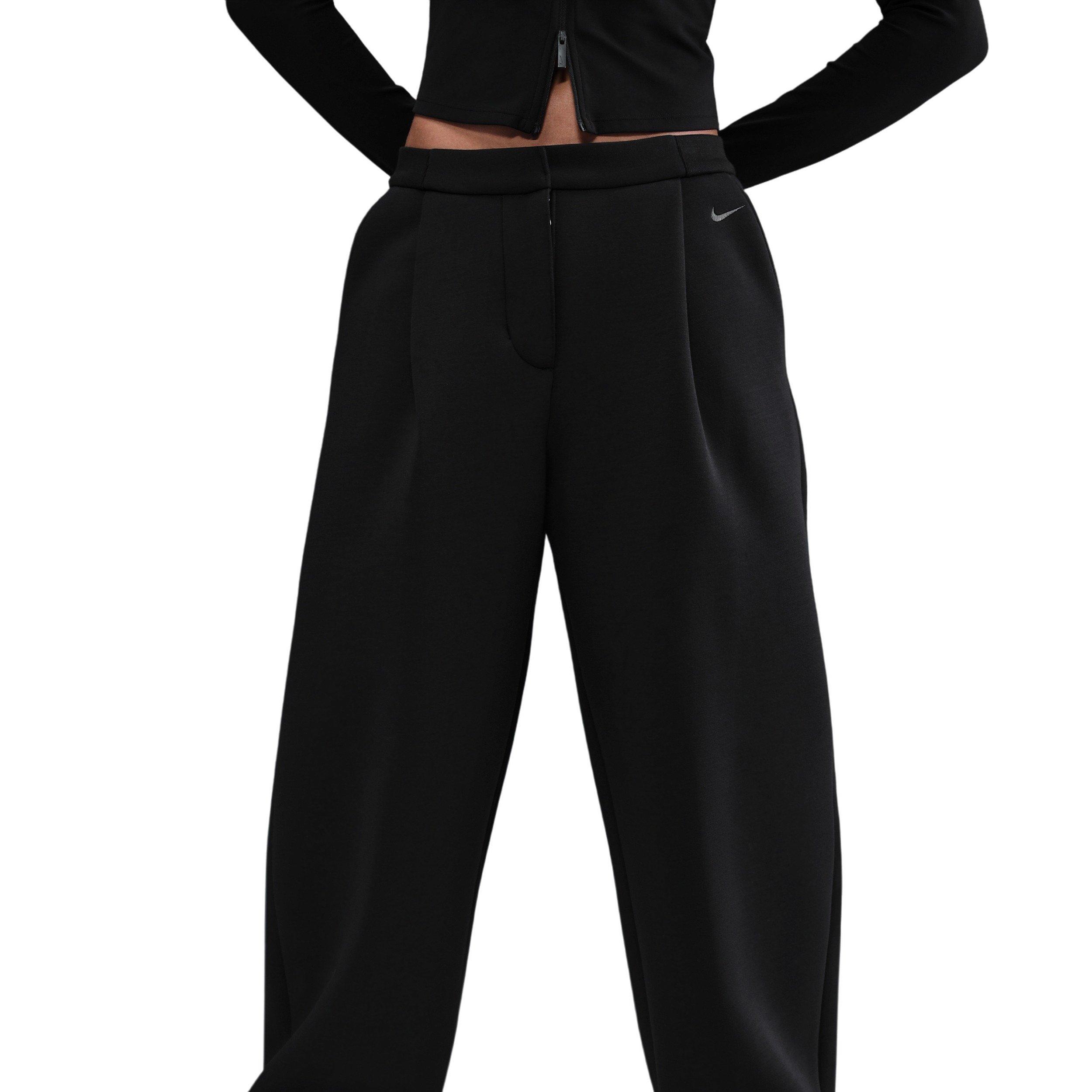 Nike Women's Sportswear Modern Fleece Mid-Rise Loose Pants - Black - BLACK Thumbnail View 3