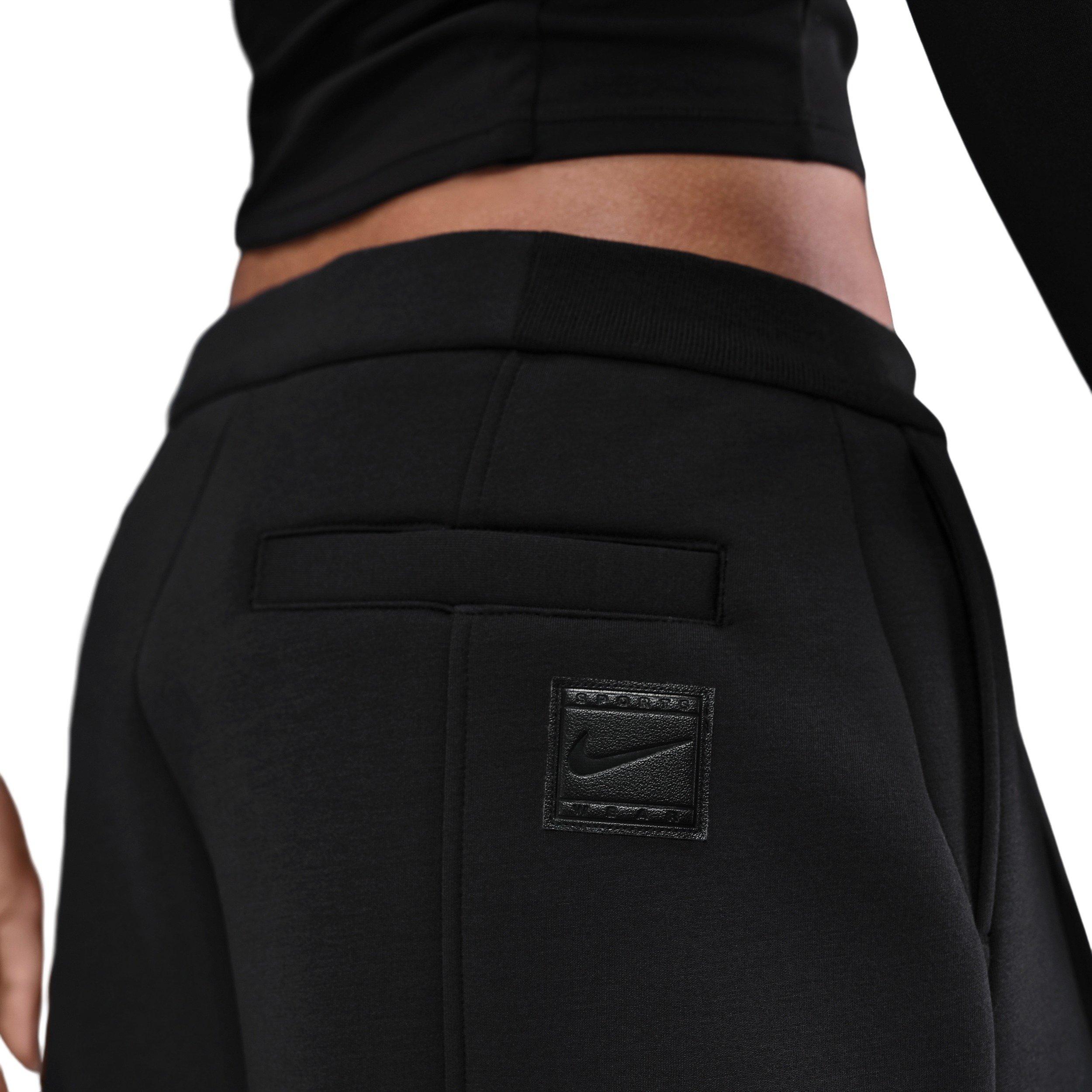 Nike Women's Sportswear Modern Fleece Mid-Rise Loose Pants - Black - BLACK Thumbnail View 4