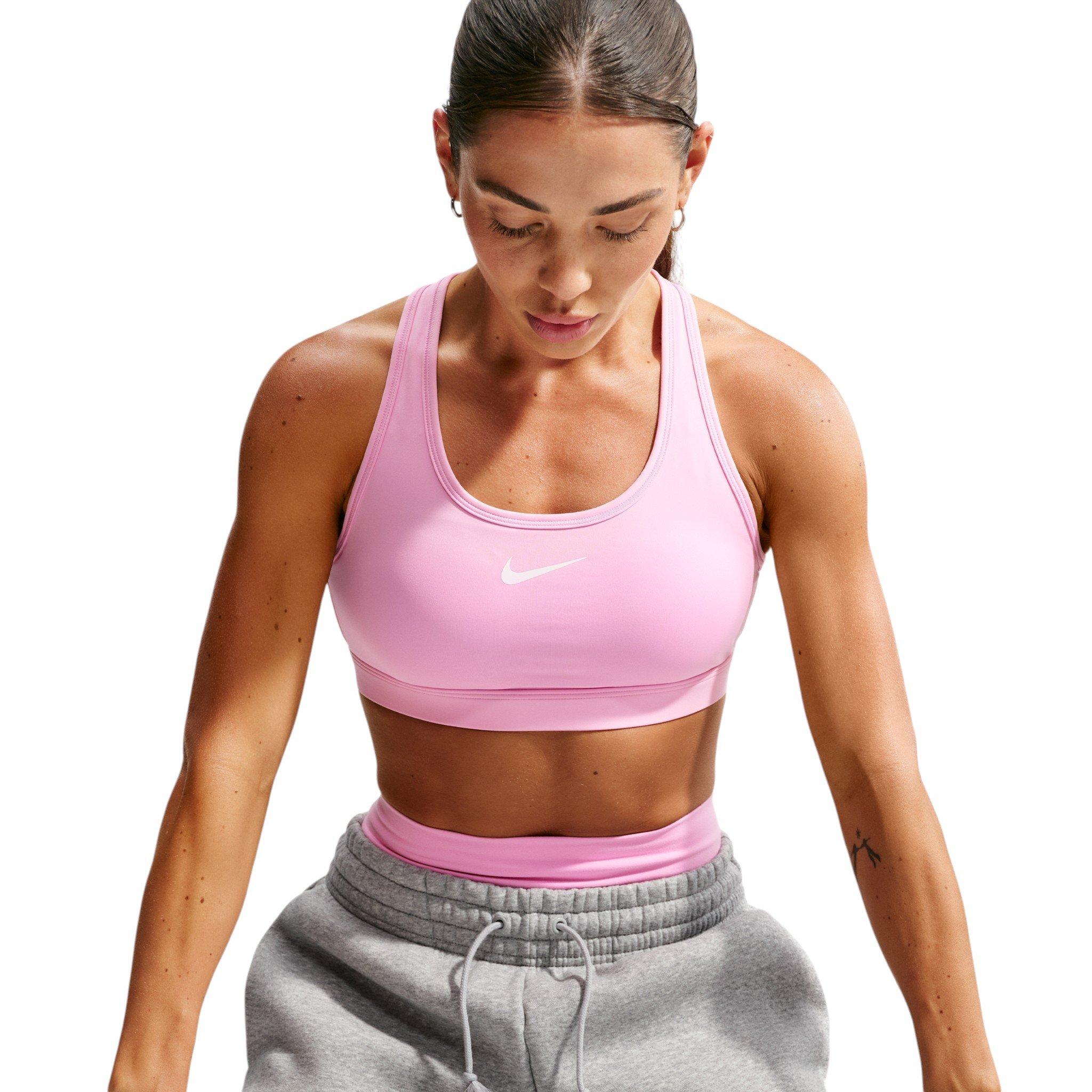 Nike Women's Swoosh Medium-Support Padded Sports Bra - Pink - PINK