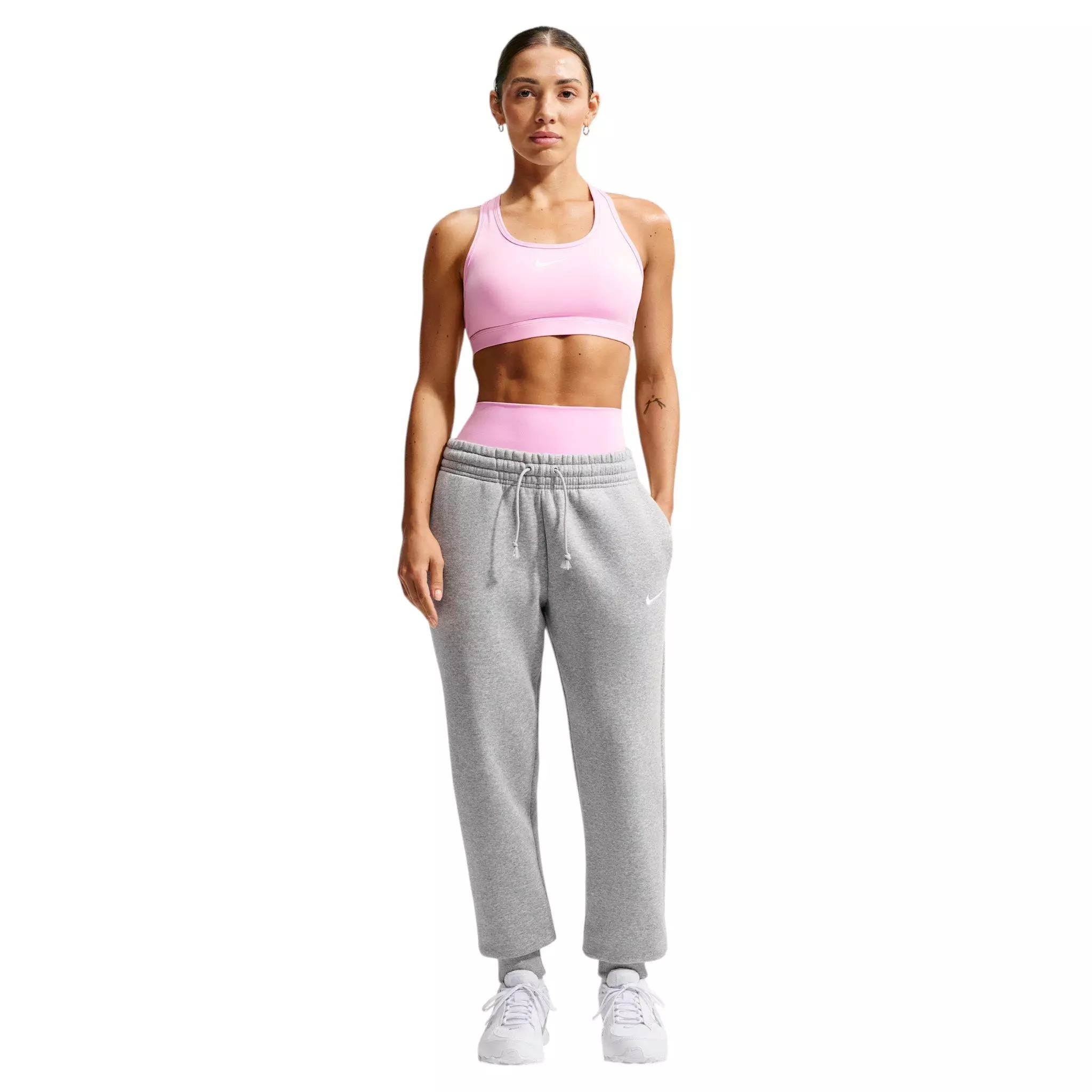 Nike Women's Swoosh Medium-Support Padded Sports Bra - Pink - PINK