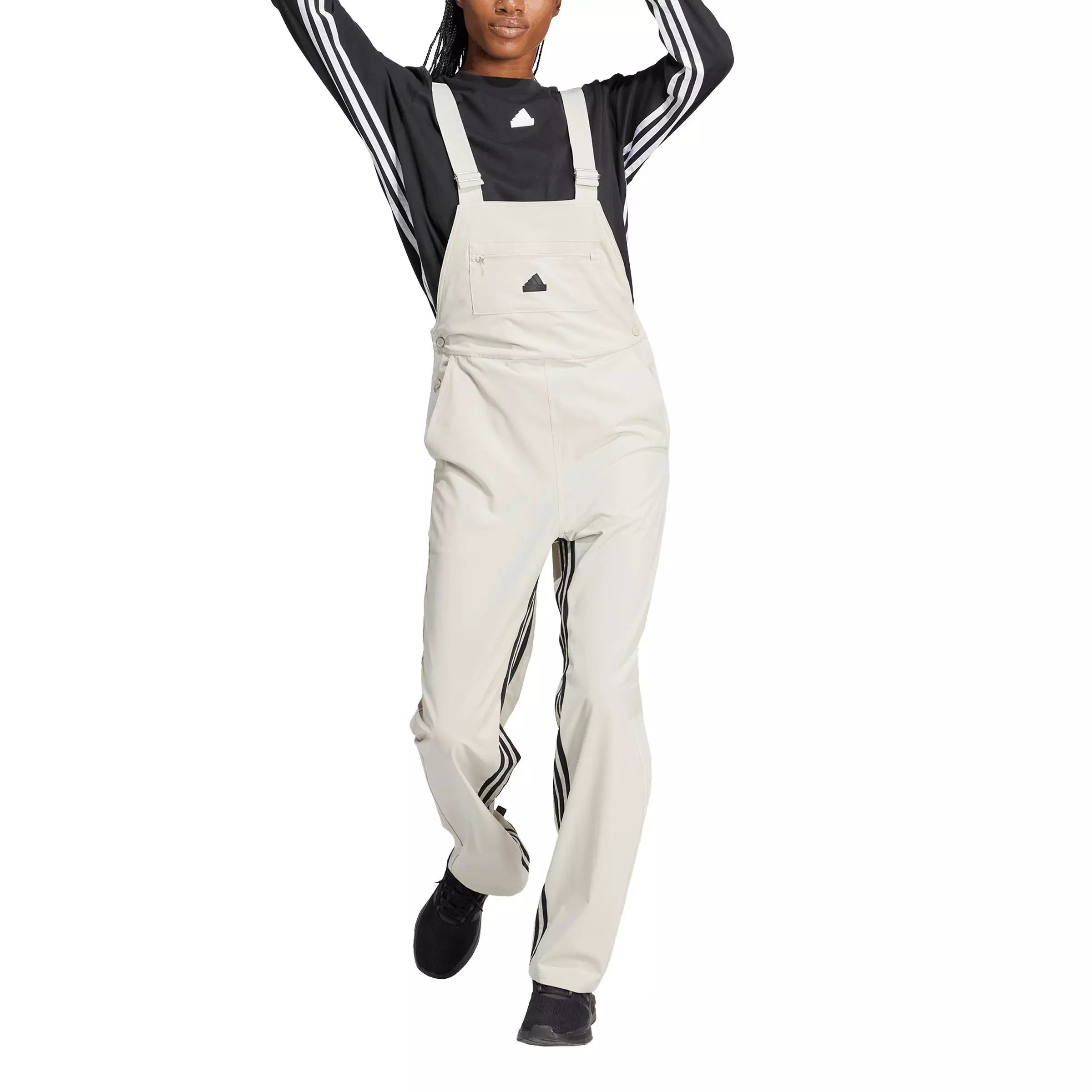 adidas Women's Dance All-Gender Woven Dungarees - Grey - GREY