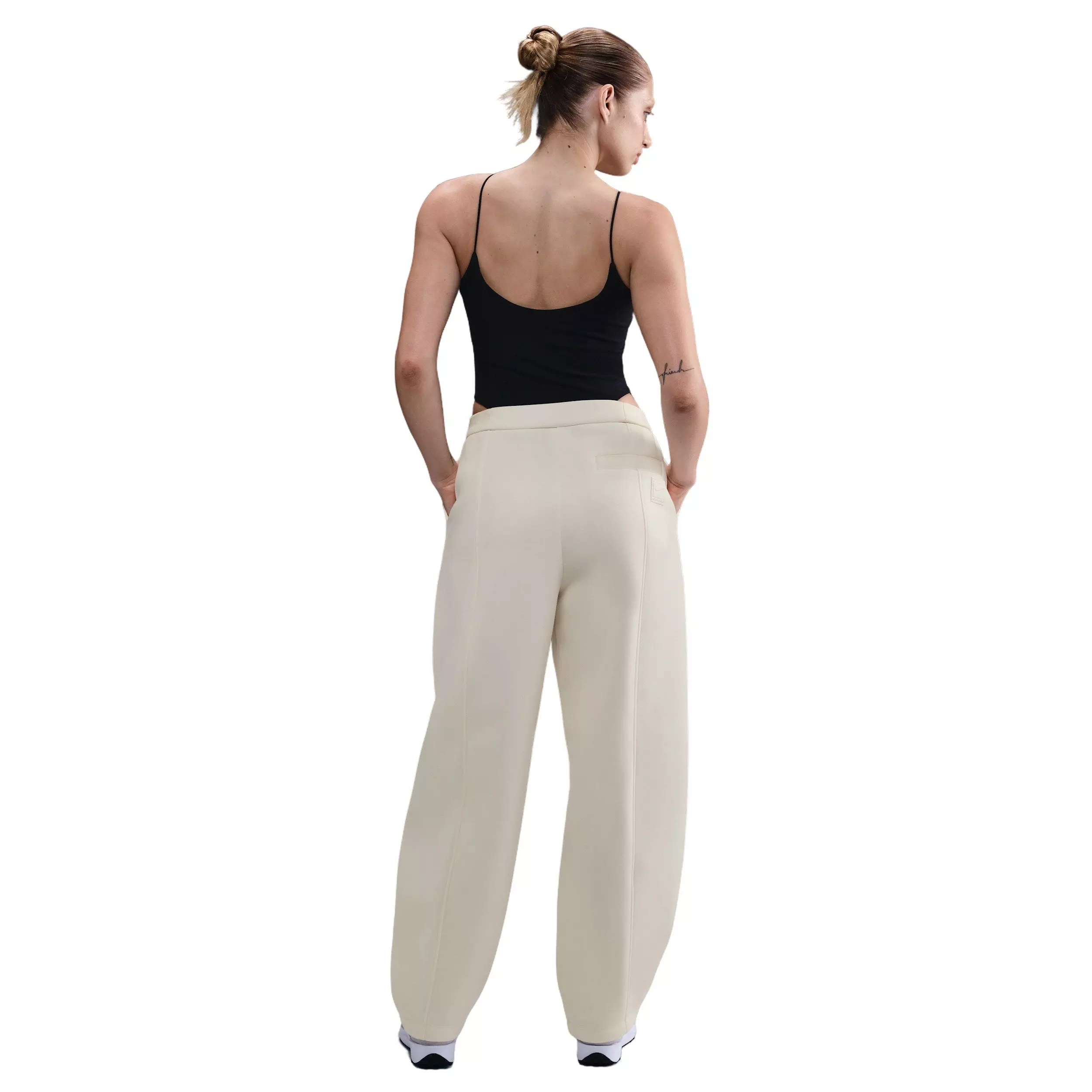 Nike Women's Sportswear Modern Fleece Mid-Rise Loose Pants - Ivory - IVORY