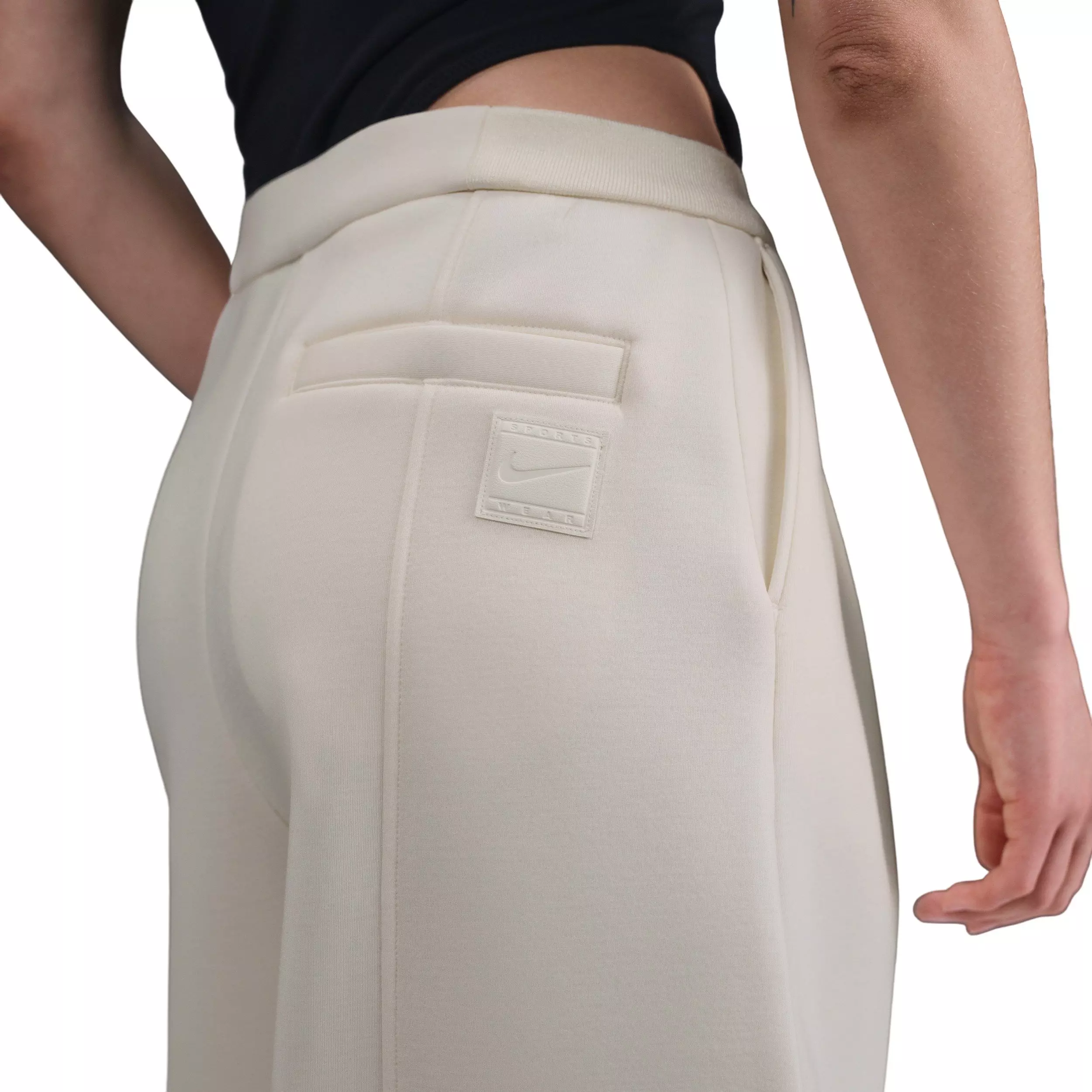 Nike Women's Sportswear Modern Fleece Mid-Rise Loose Pants - Ivory - IVORY