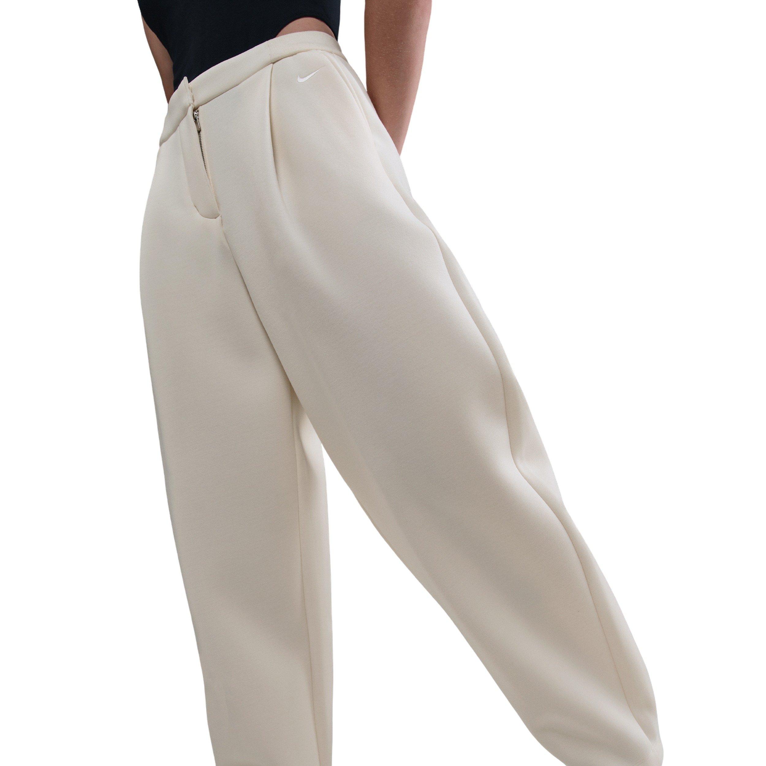 Nike Women's Sportswear Modern Fleece Mid-Rise Loose Pants - Ivory - IVORY Thumbnail View 5