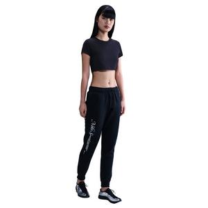 Nike Women's Sportswear Club Fleece Mid-Rise Graphic Pants - Black