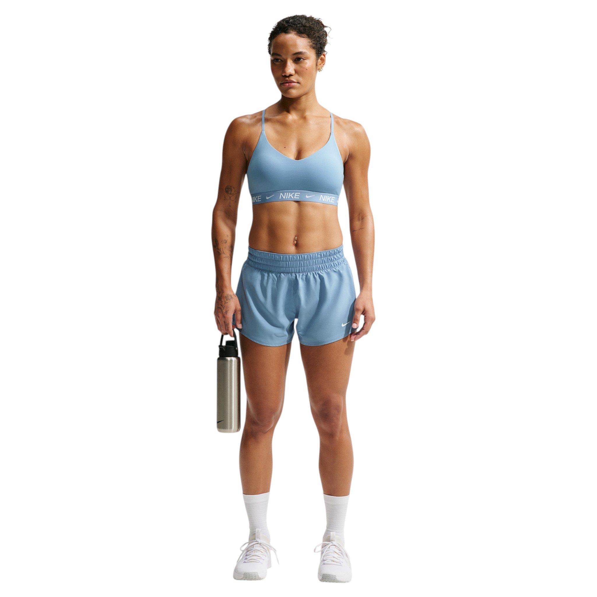 Nike Women's Indy Light Support Padded Adjustable Sports Bra - Blue - BLUE Thumbnail View 4