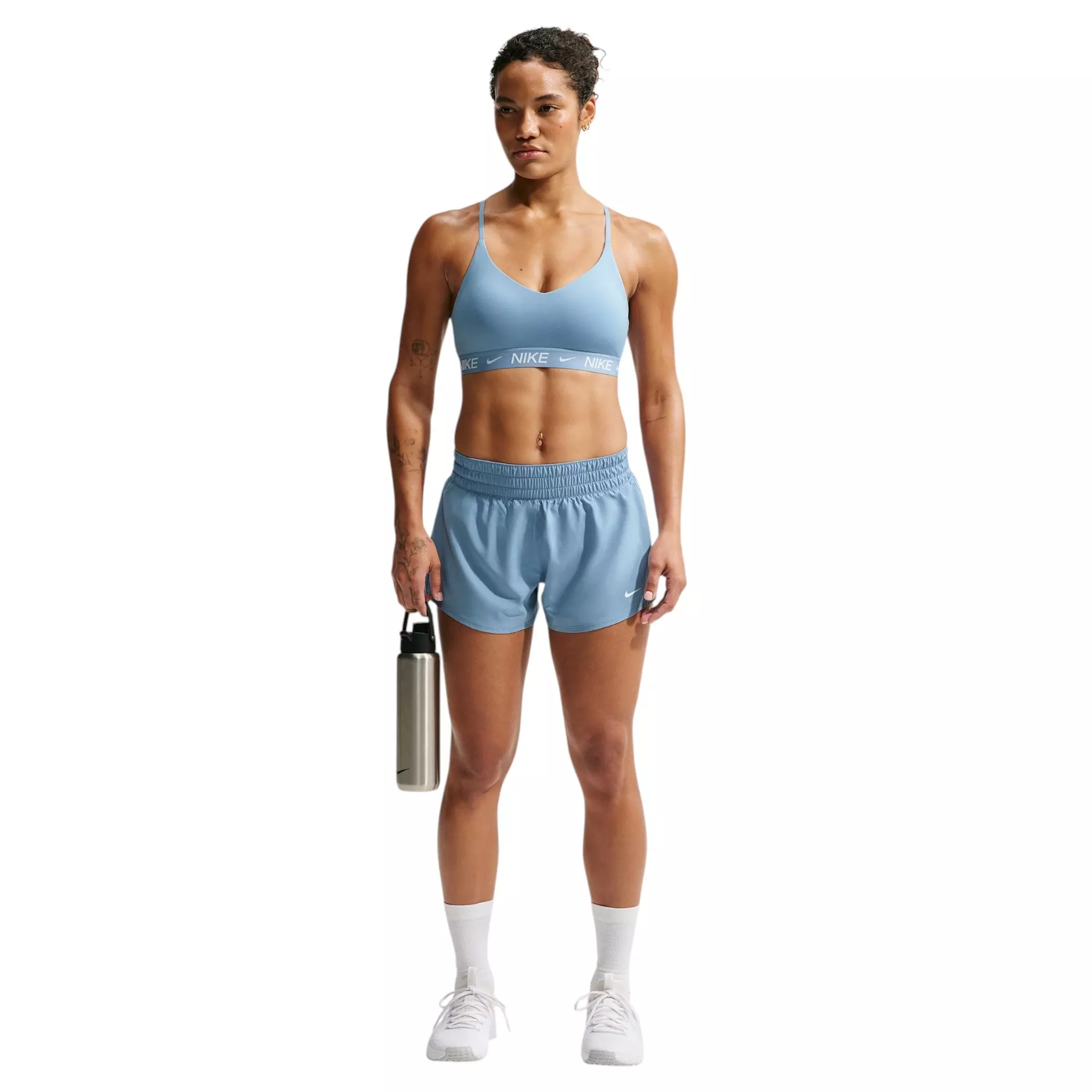 Nike Women's Indy Light Support Padded Adjustable Sports Bra - Blue - BLUE