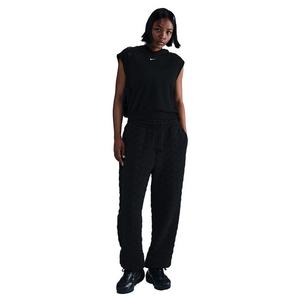 Nike Women's Sportswear Phoenix Fleece Oversized High-Waisted Jacquard Pants - Black