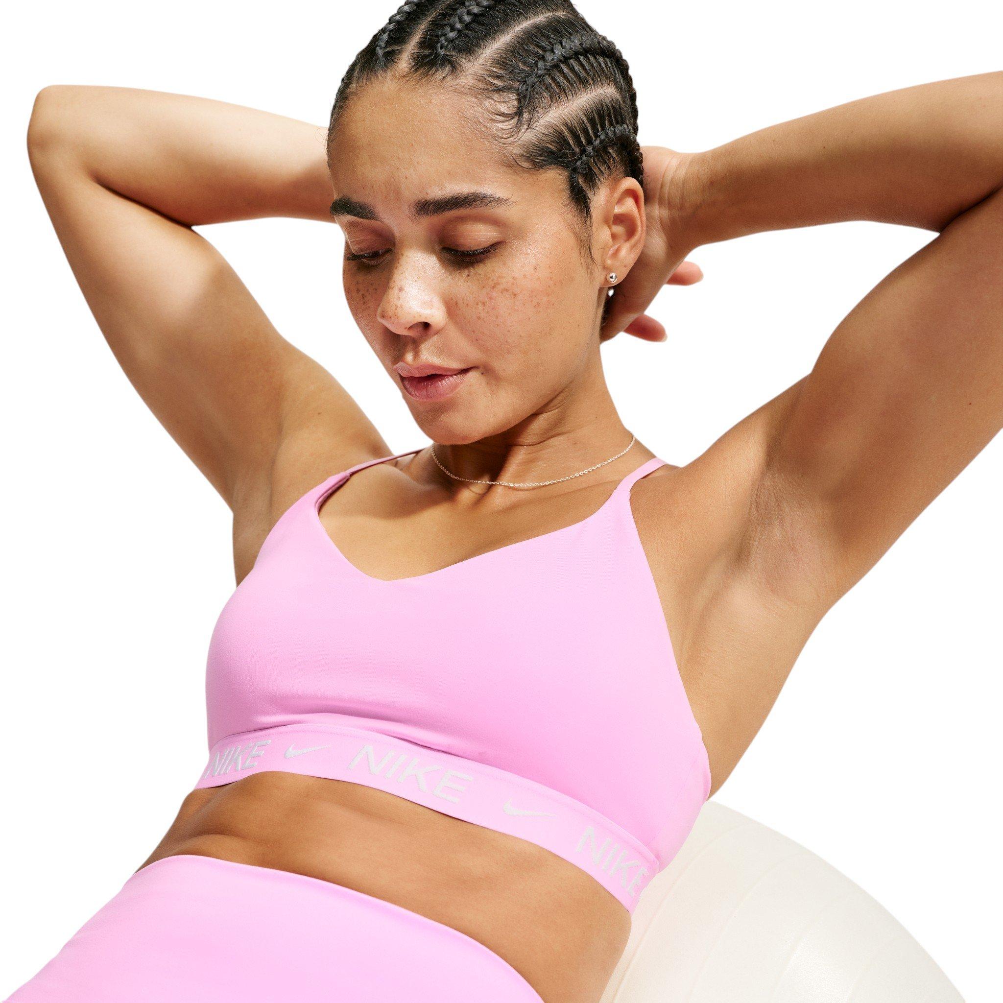 Nike Women's Indy Light Support Padded Adjustable Sports Bra - Pink - PINK Thumbnail View 1