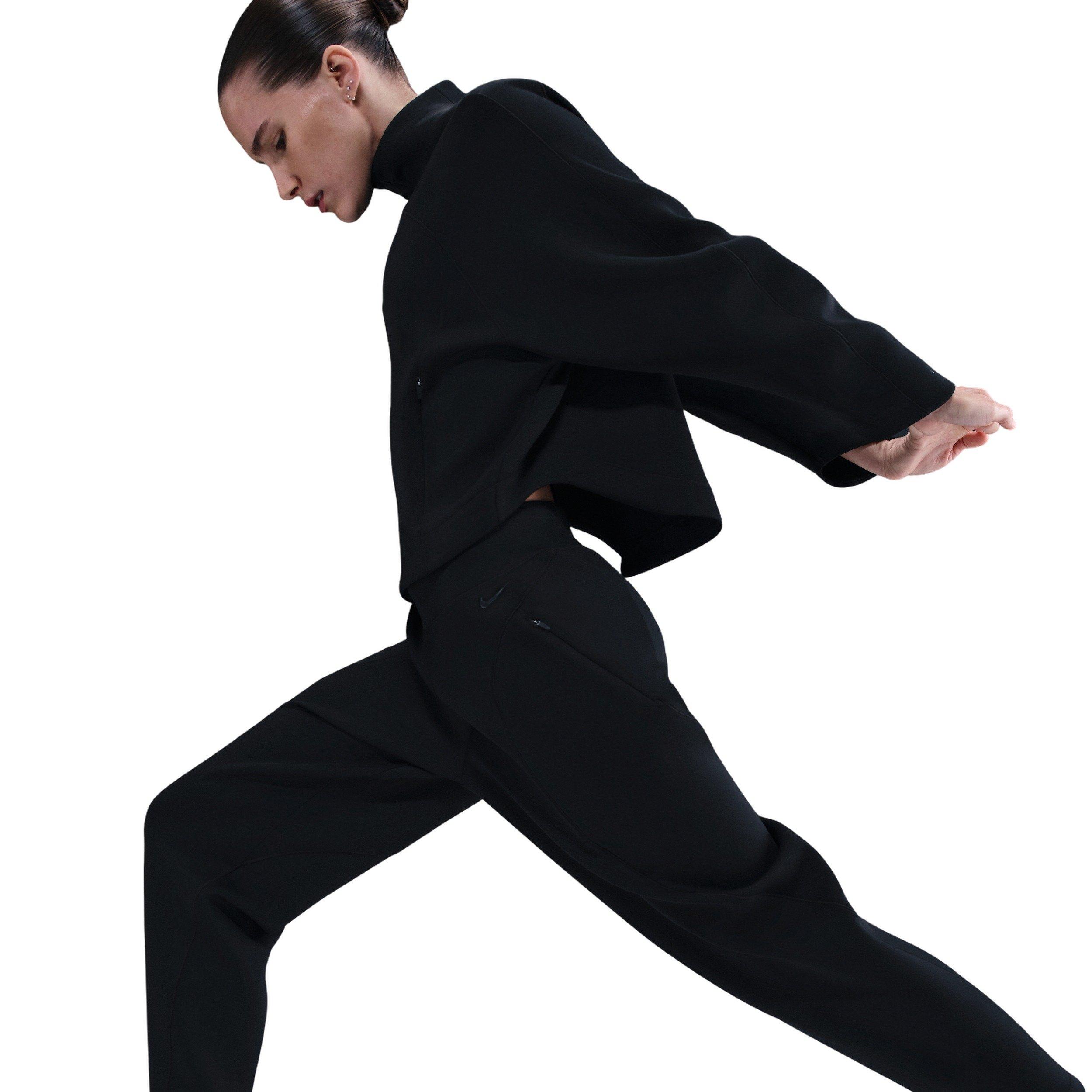 Nike Women's Universa Dri-FIT Mid-Rise Loose 7/8 Pants - Black - BLACK Thumbnail View 5