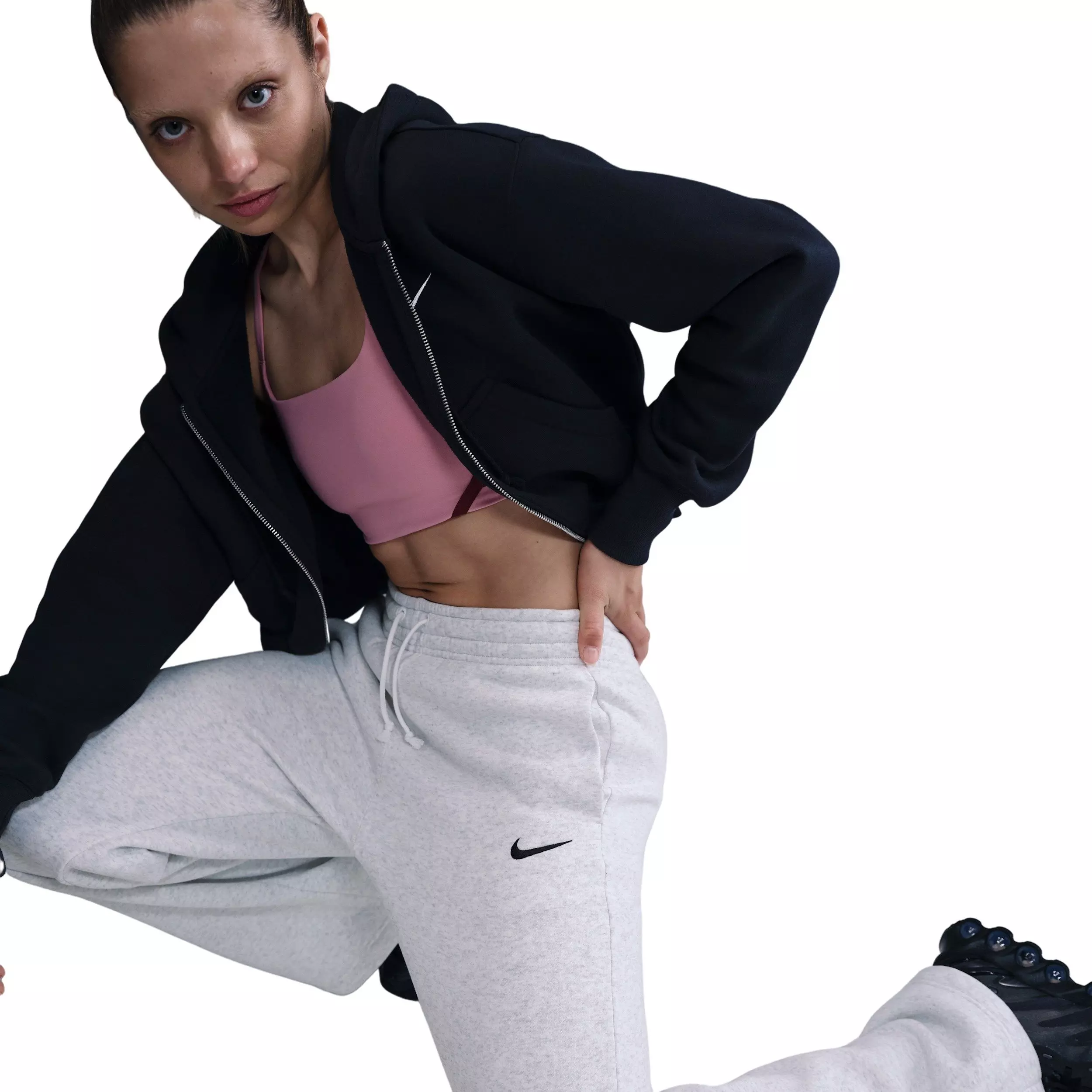 Nike Women's Sportswear Phoenix Fleece High-Waisted Wide-Leg Pants - Birch - BIRCH