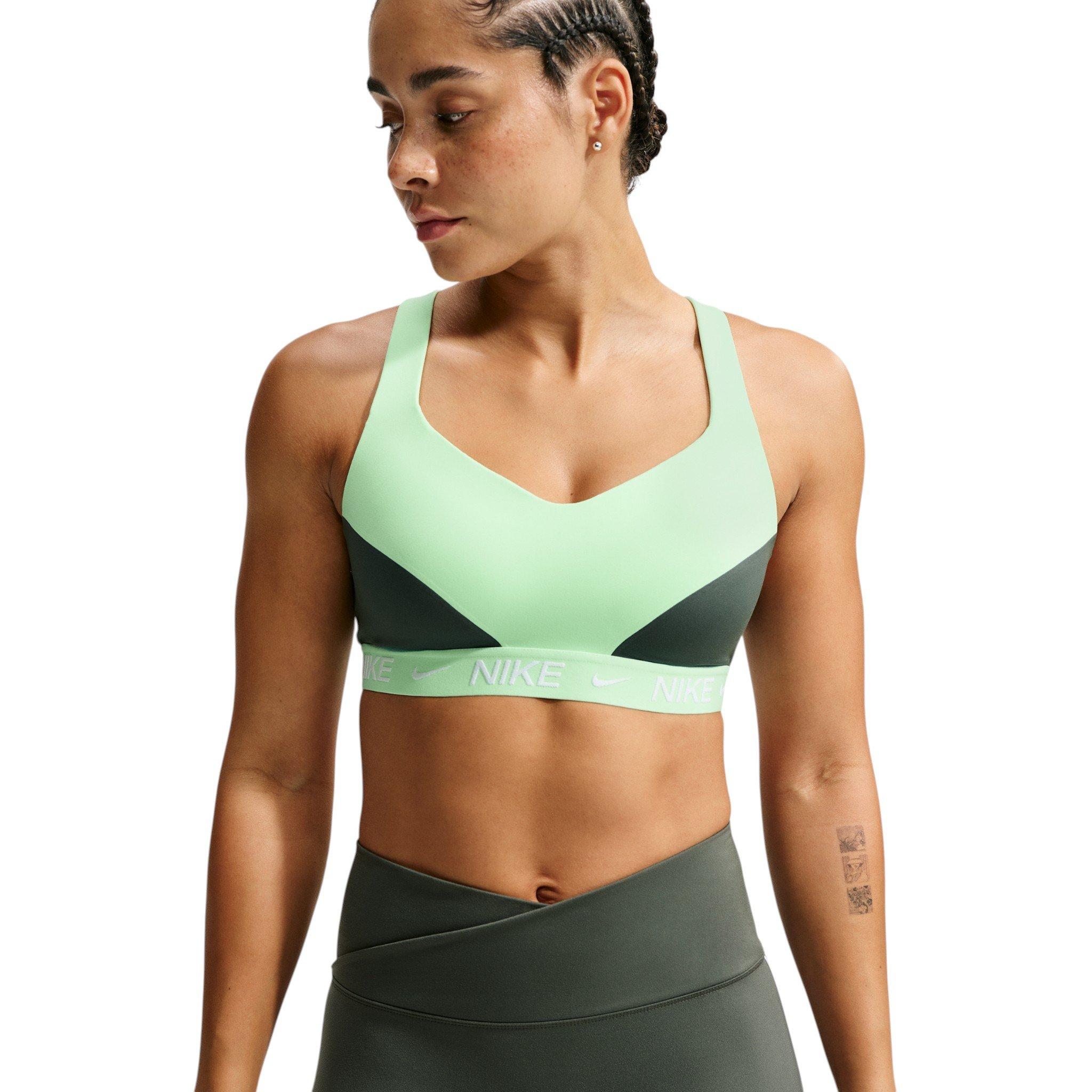 Nike Women's Indy High Support Padded Adjustable Spots Bra - Green - GREEN