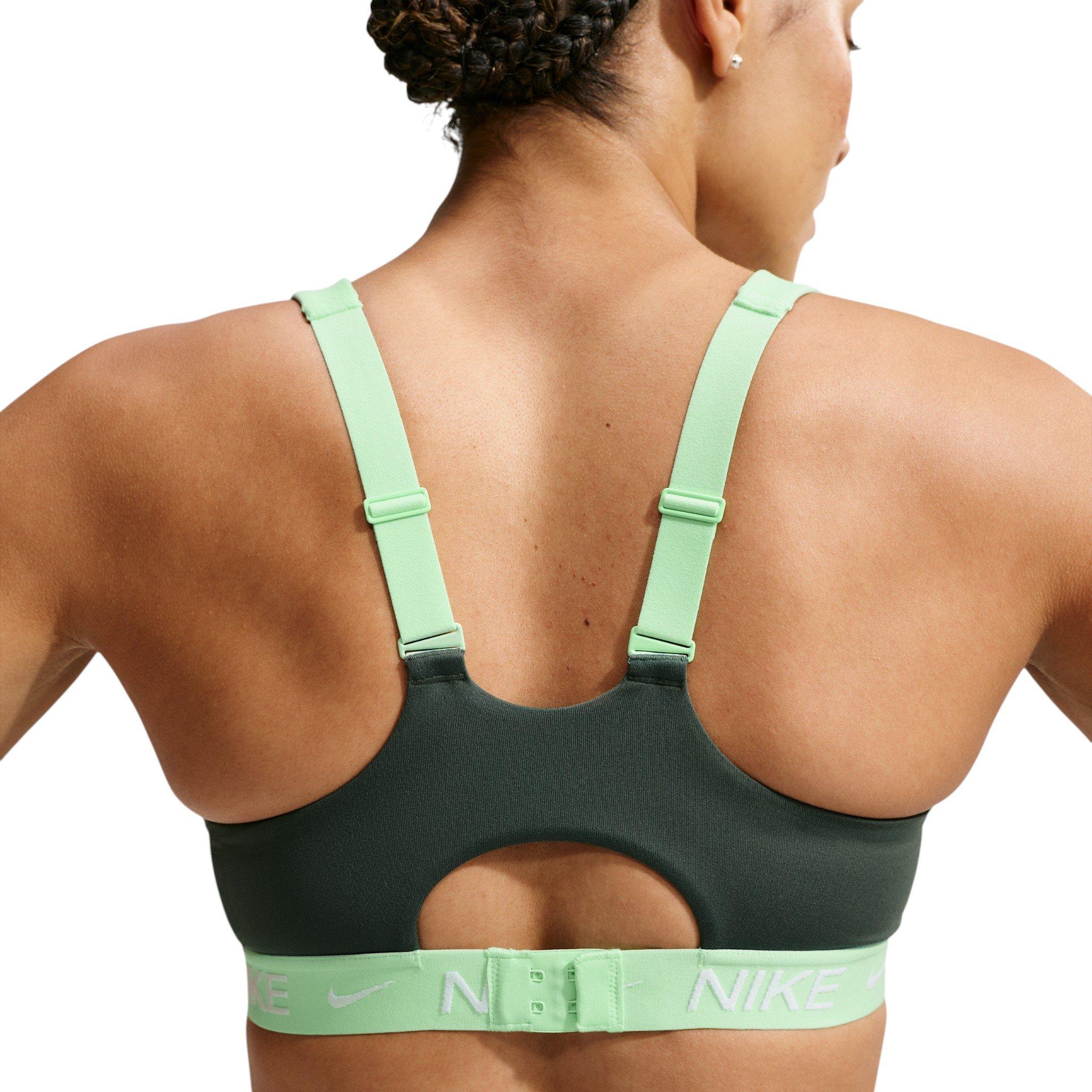 Nike Women's Indy High Support Padded Adjustable Spots Bra - Green - GREEN