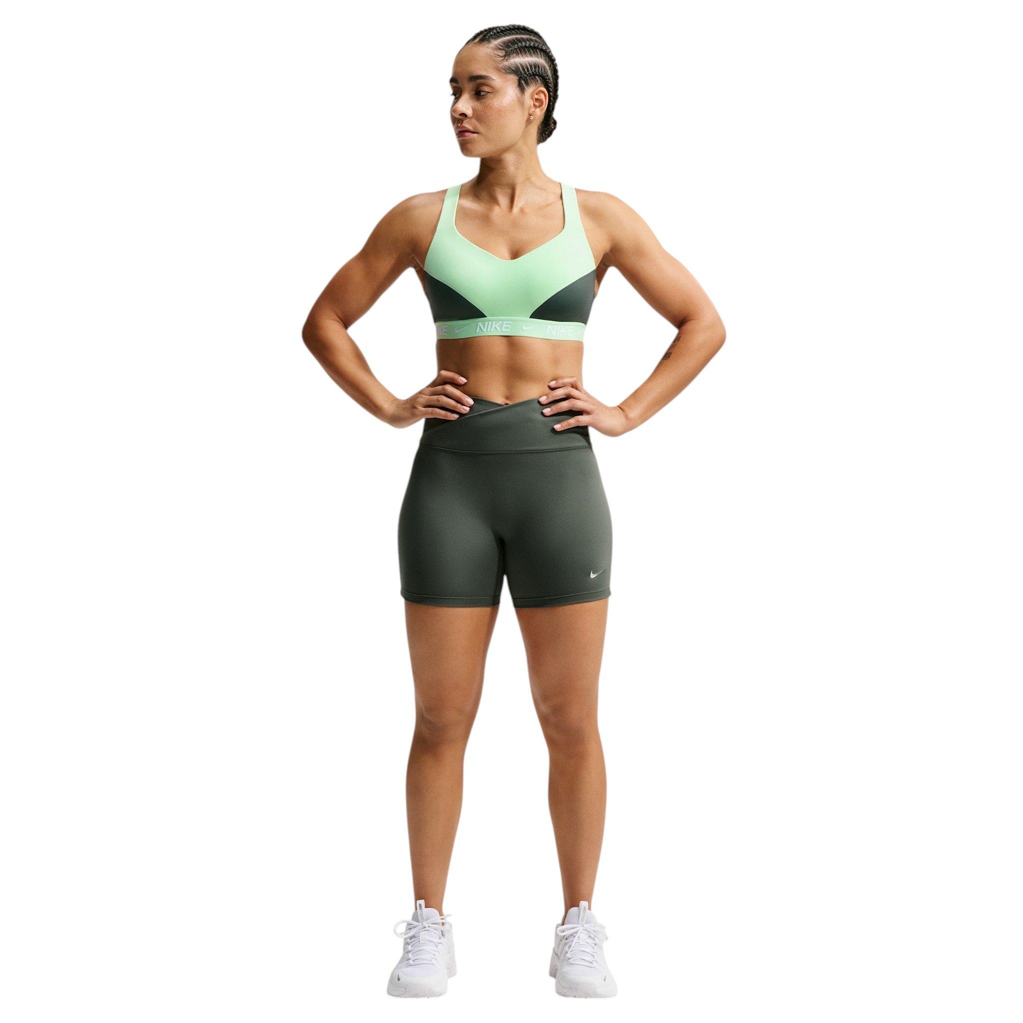 Nike Women's Indy High Support Padded Adjustable Spots Bra - Green - GREEN