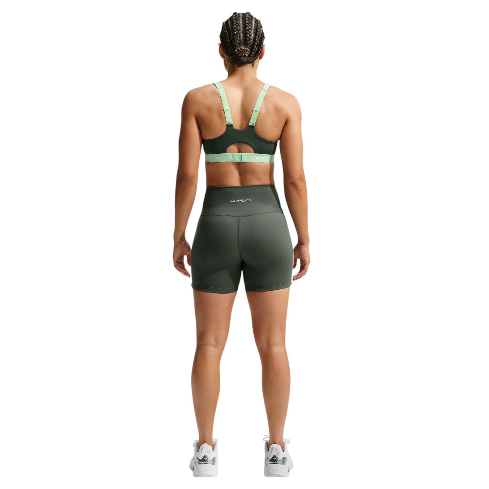 Nike Women's Indy High Support Padded Adjustable Spots Bra - Green - GREEN