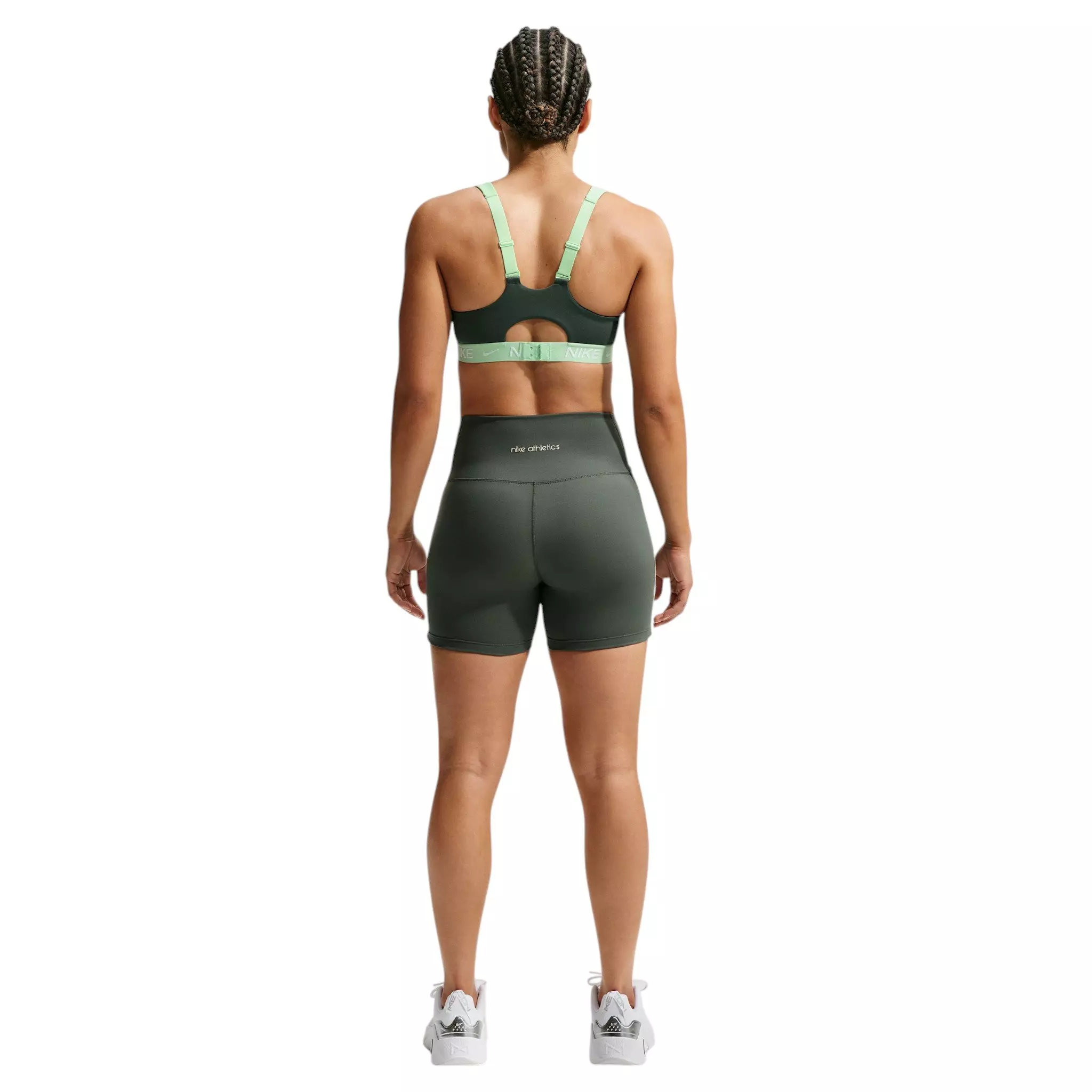 Nike Women's Indy High Support Padded Adjustable Spots Bra - Green - GREEN