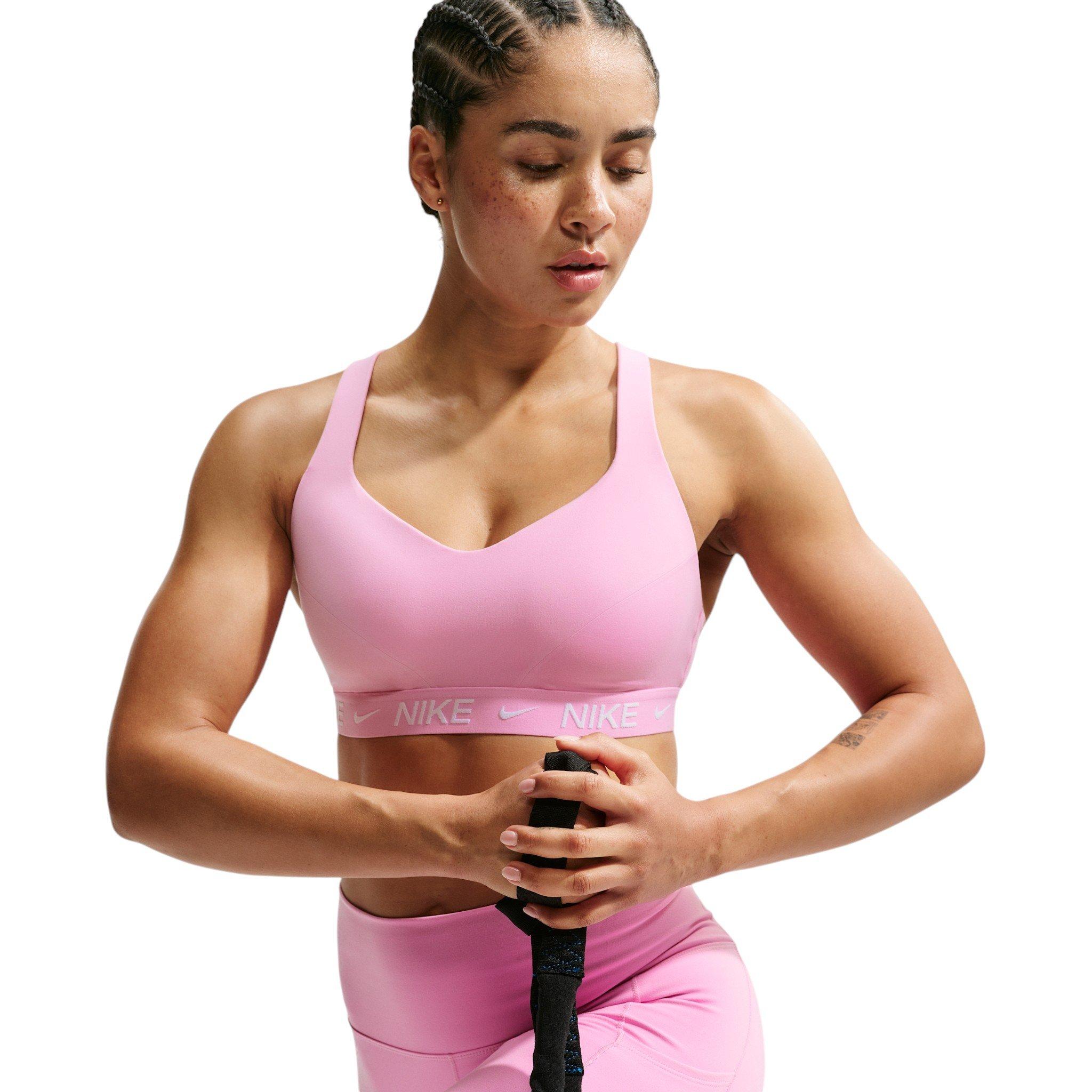 Nike Women's Indy High Support Padded Adjustable Spots Bra - Pink - PINK Thumbnail View 3