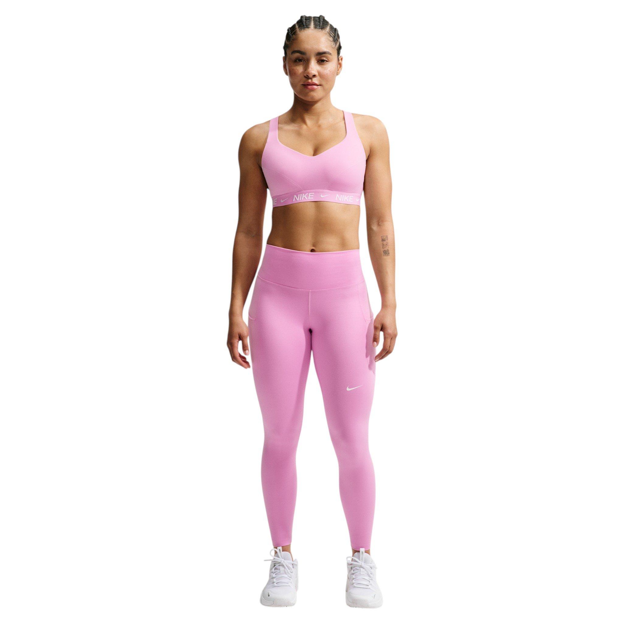 Nike Women's Indy High Support Padded Adjustable Spots Bra - Pink - PINK Thumbnail View 4