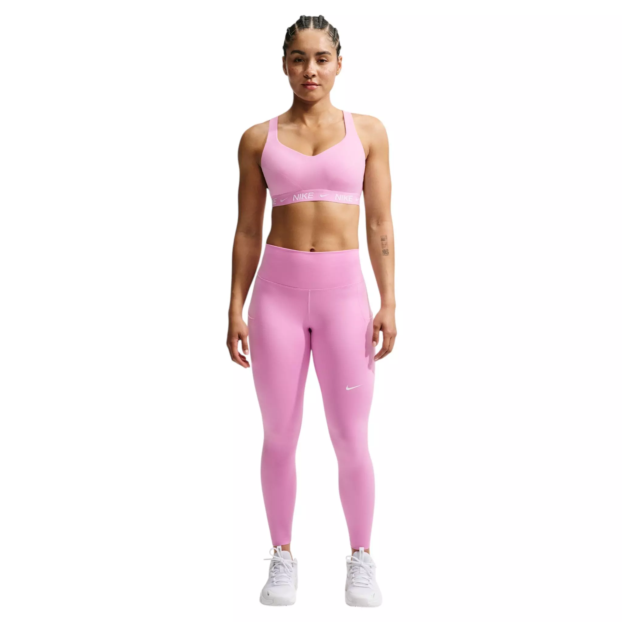 Nike Women's Indy High Support Padded Adjustable Spots Bra - Pink - PINK