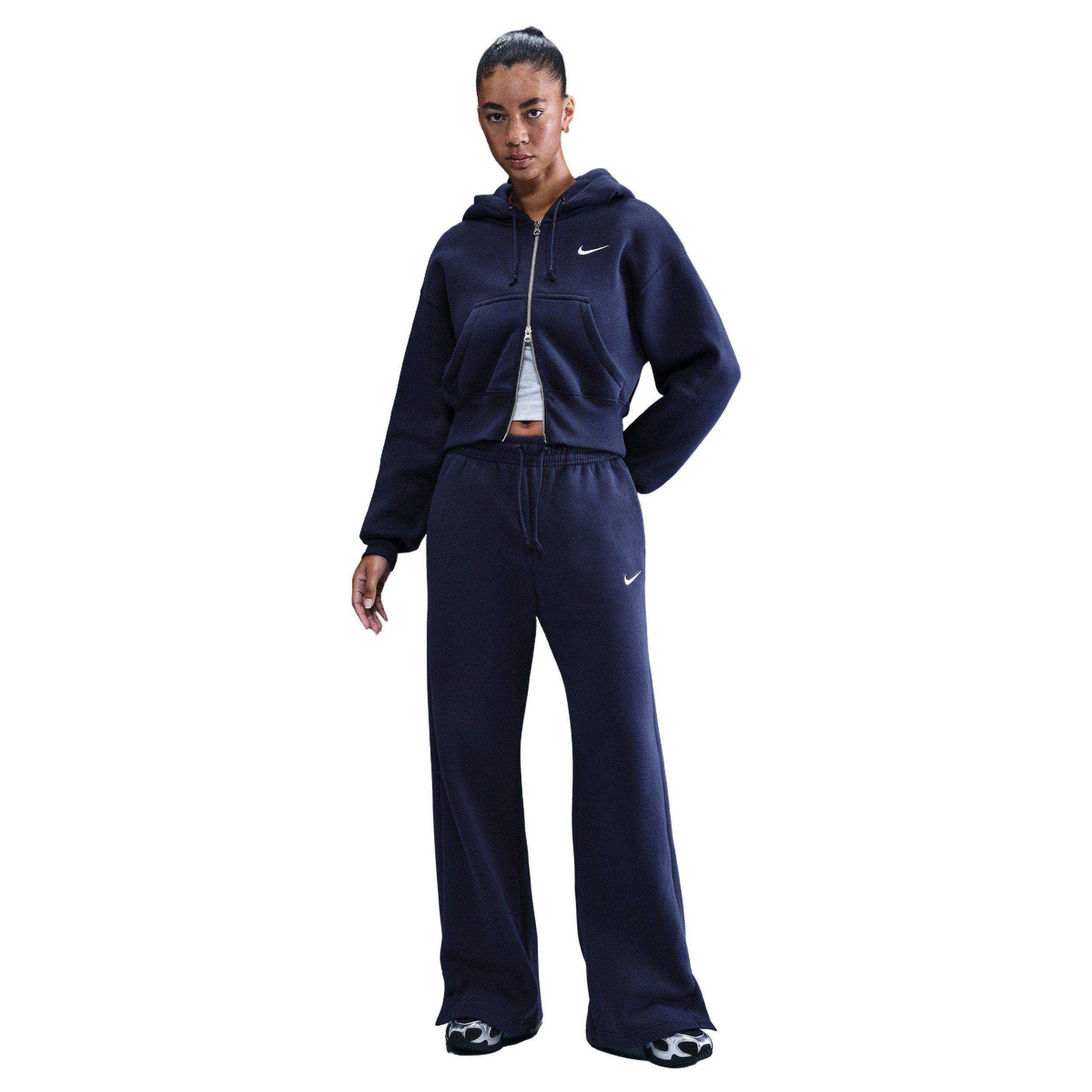 Nike Women's Sportswear Phoenix Fleece High-Waisted Wide-Leg Pants - Blue - BLUE Thumbnail View 1
