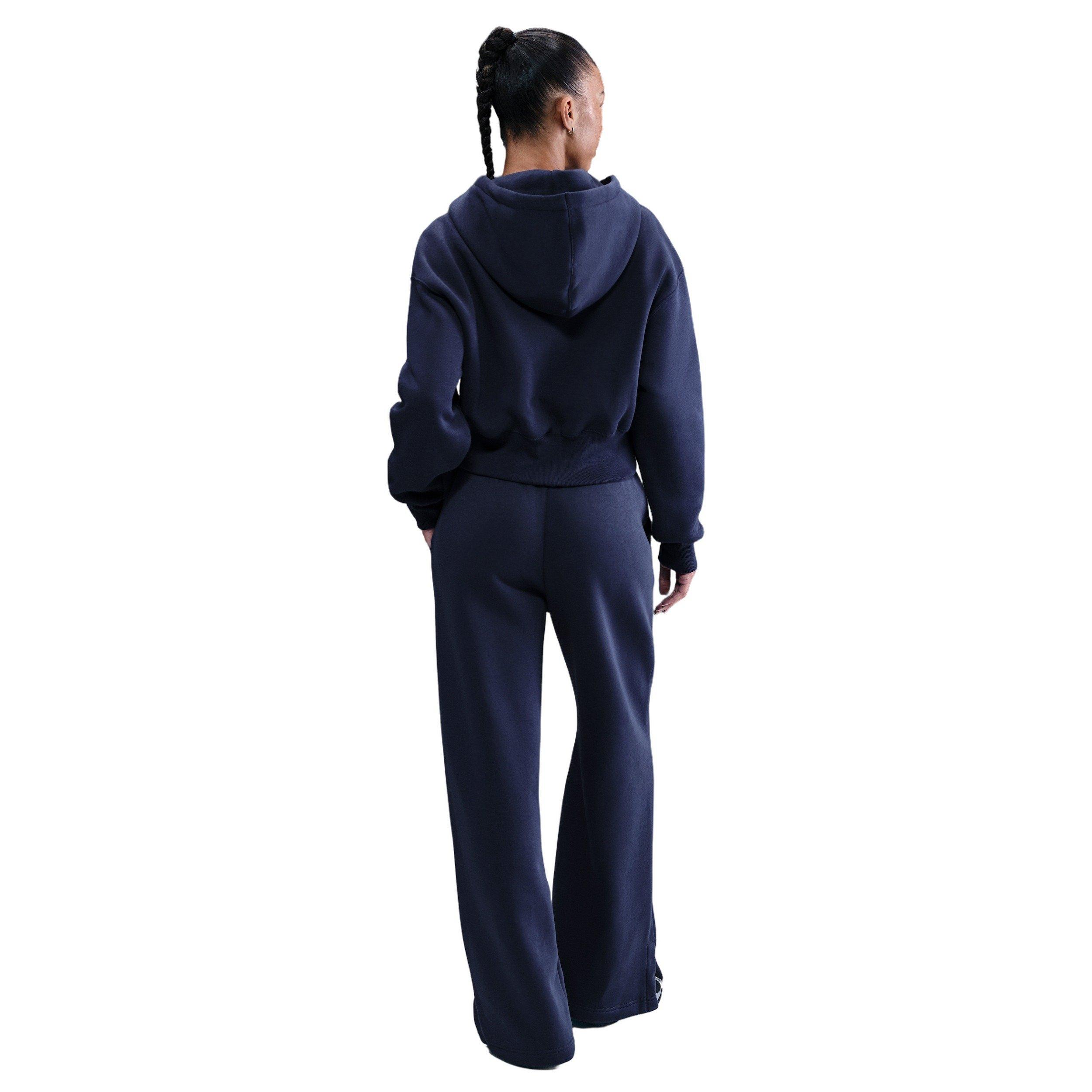 Nike Women's Sportswear Phoenix Fleece High-Waisted Wide-Leg Pants - Blue - BLUE Thumbnail View 2