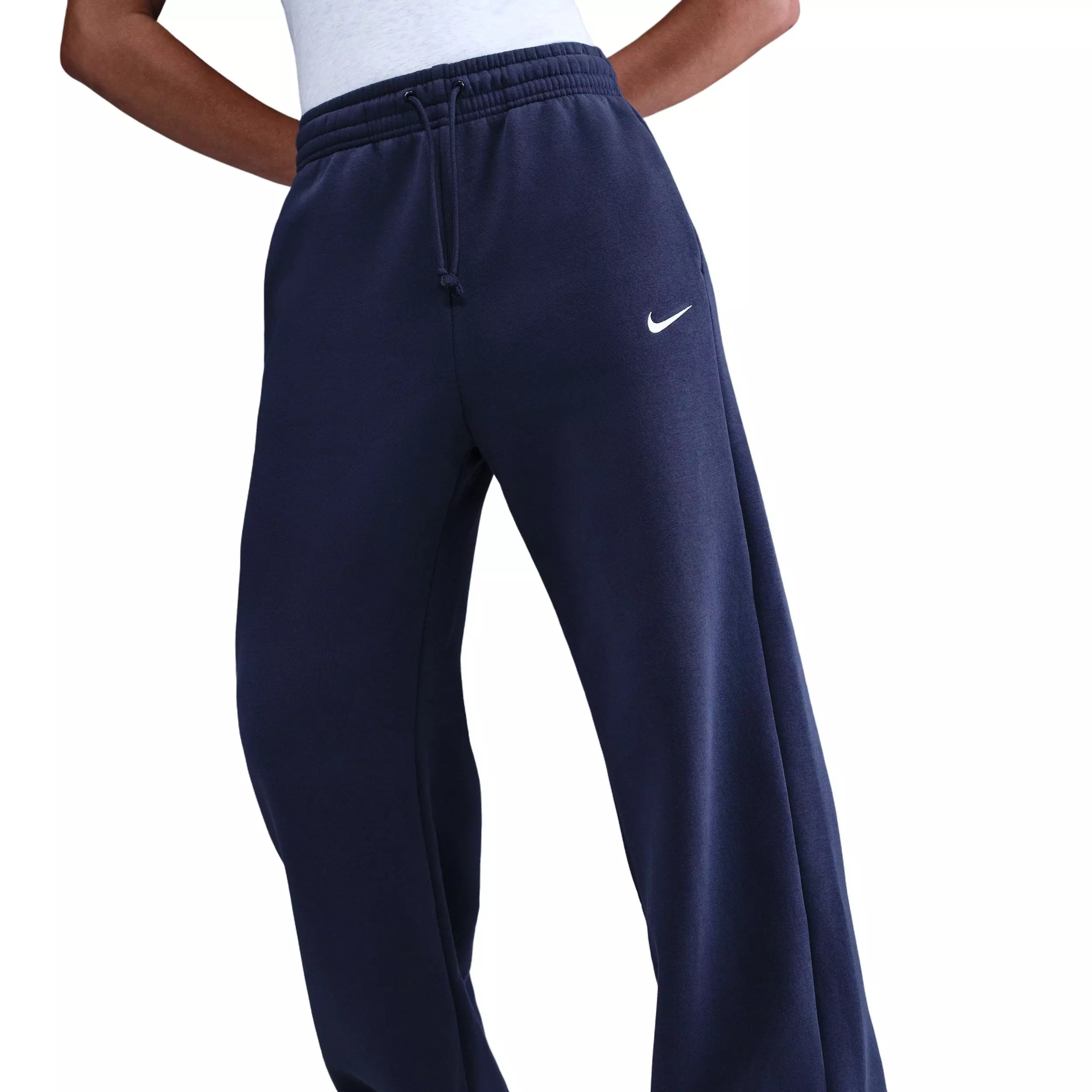 Nike Women's Sportswear Phoenix Fleece High-Waisted Wide-Leg Pants - Blue - BLUE