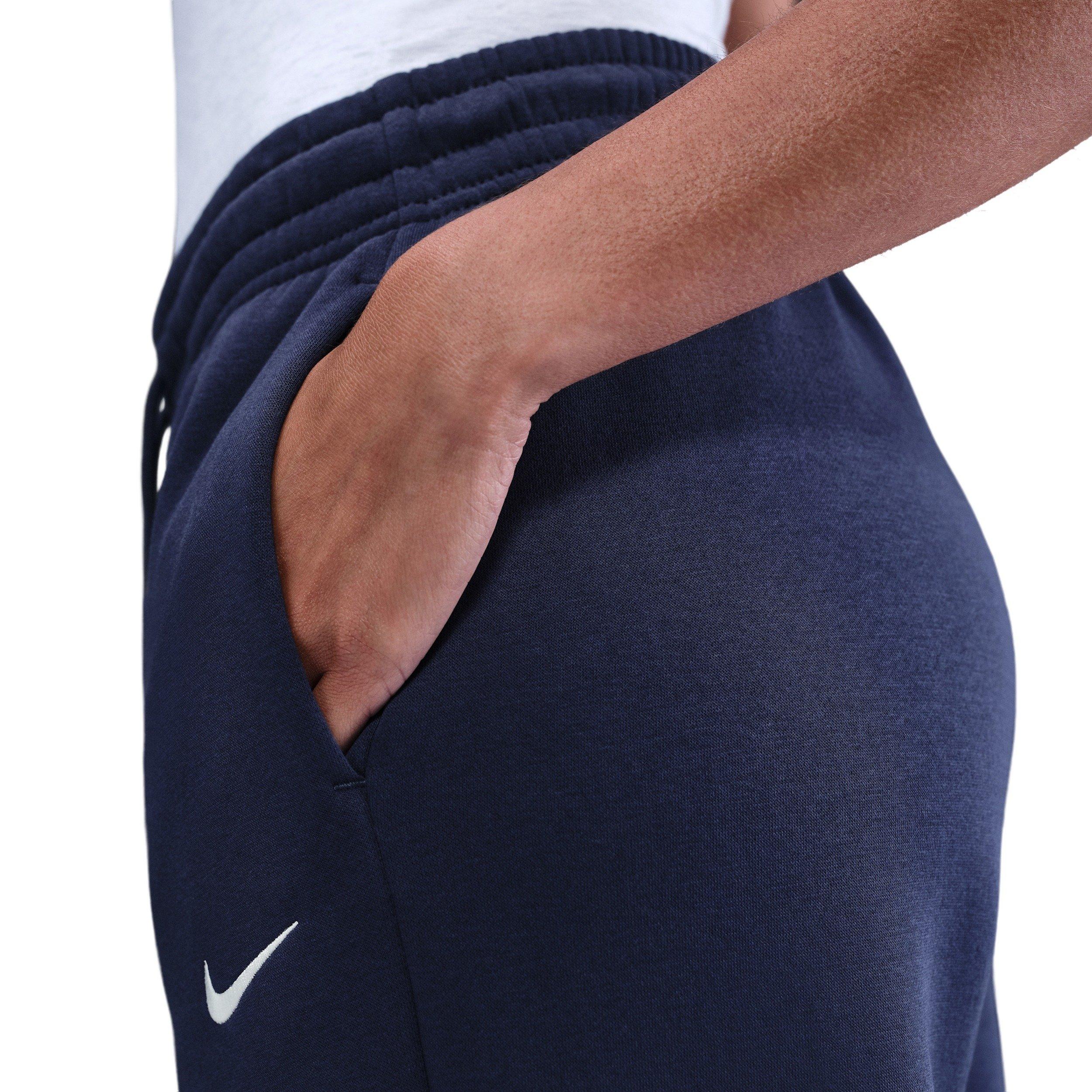Nike Women's Sportswear Phoenix Fleece High-Waisted Wide-Leg Pants - Blue - BLUE Thumbnail View 4