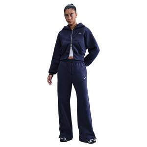 Nike Women's Sportswear Phoenix Fleece High-Waisted Wide-Leg Pants - Blue
