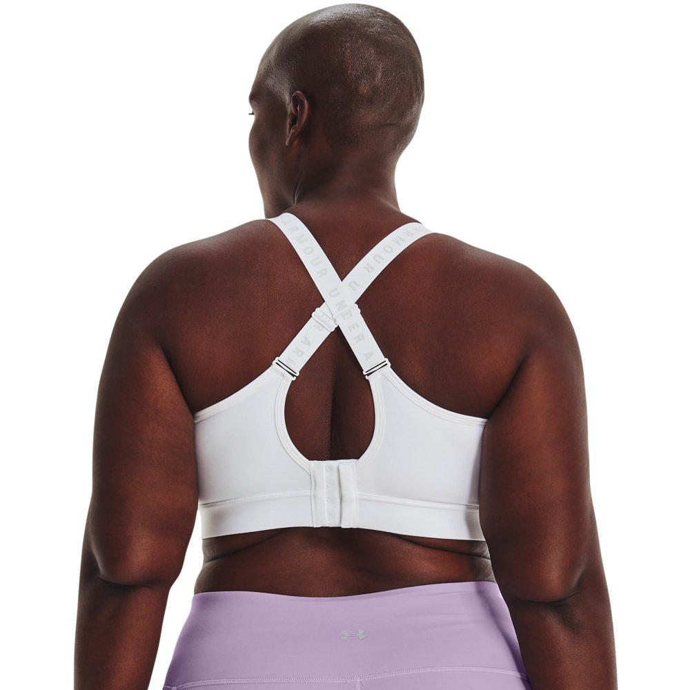 Under Armour Women's Infinity Mid Covered Sports Bra-White/Grey