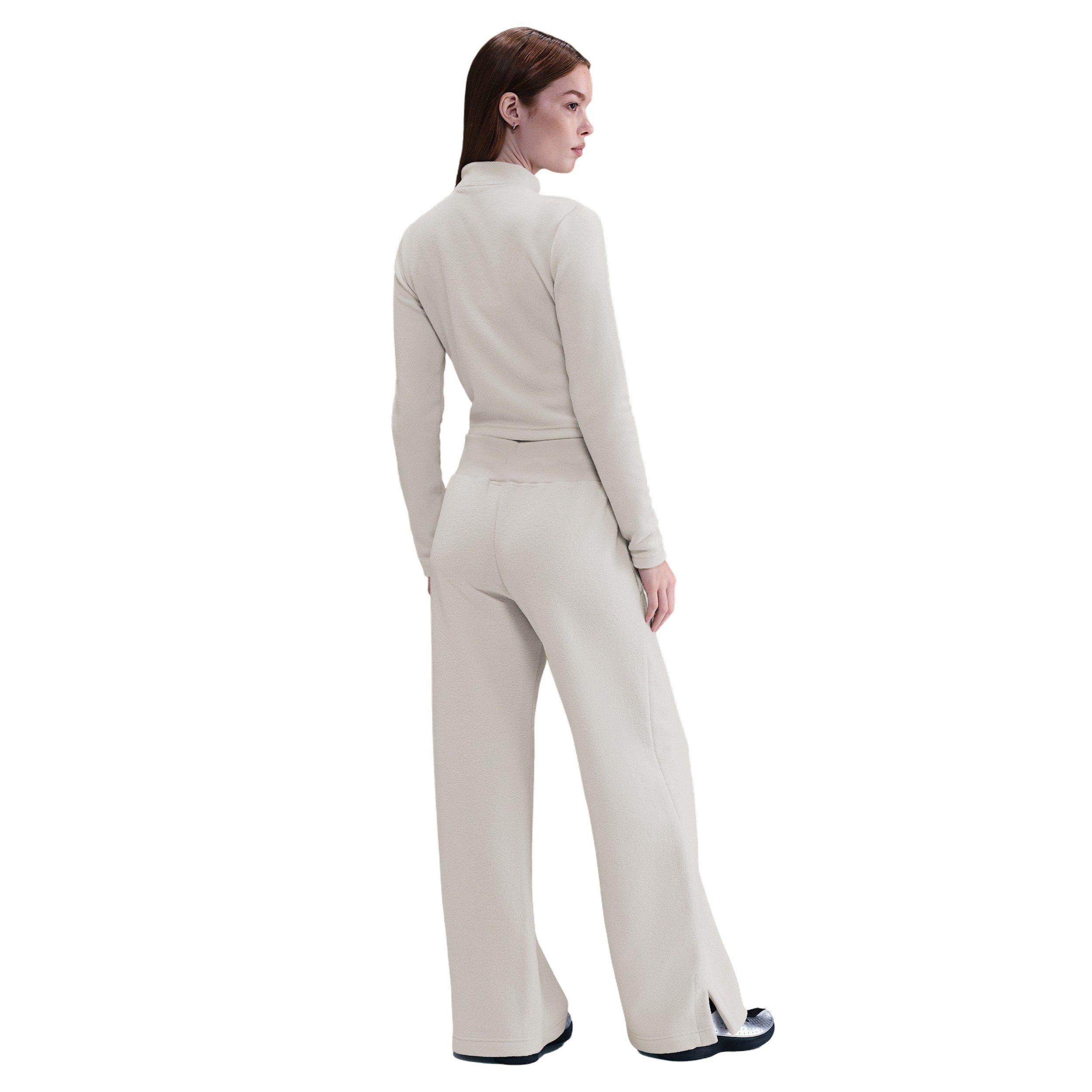 Nike Women's Sportswear Phoenix Plush High-Waisted Wide-Leg Cozy Fleece Pants - Beige - BEIGE Thumbnail View 2