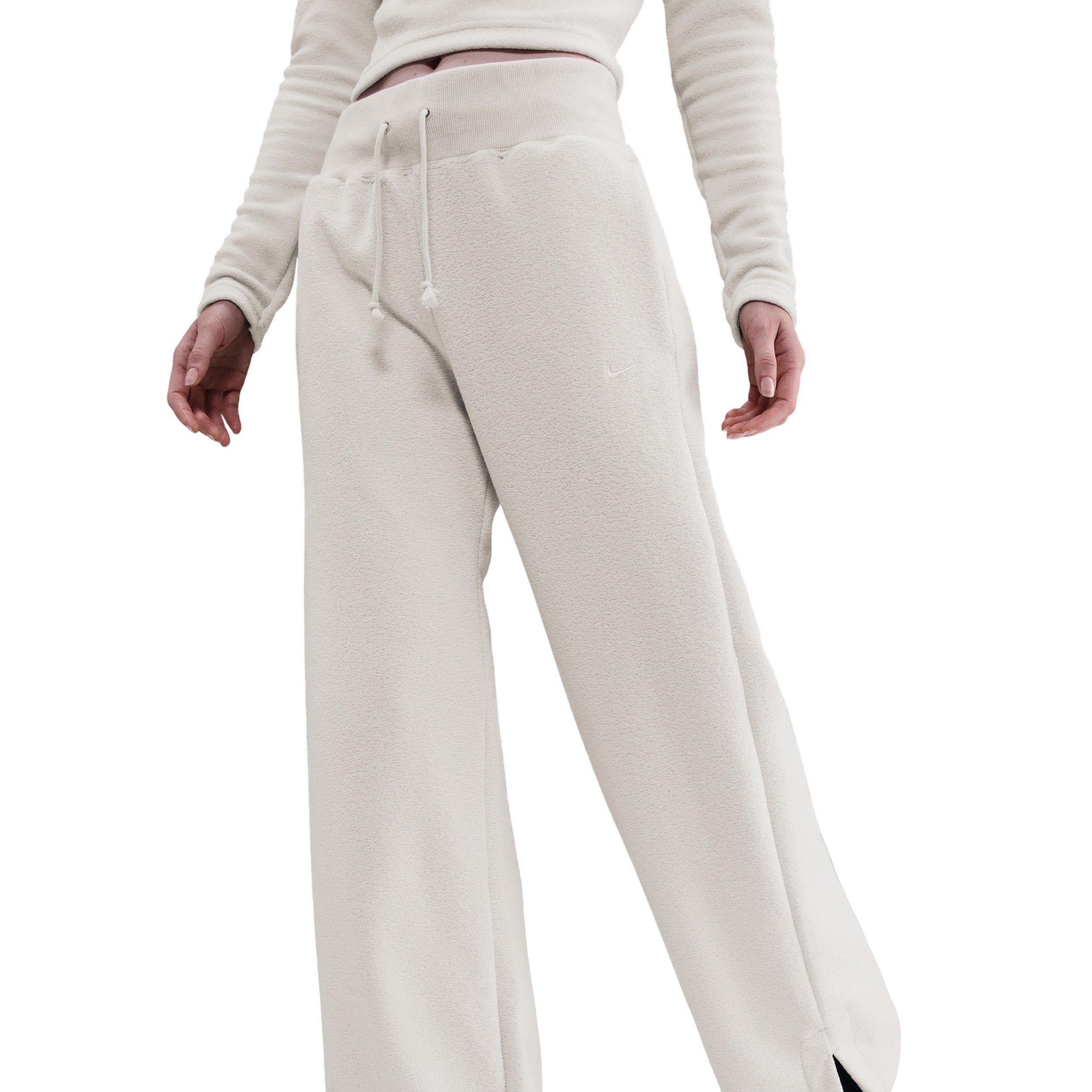 Nike Women's Sportswear Phoenix Plush High-Waisted Wide-Leg Cozy Fleece Pants - Beige - BEIGE Thumbnail View 3