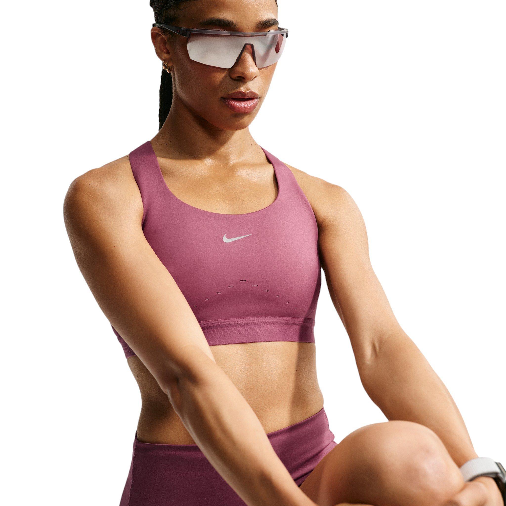 Nike Women's Swift High-Support Lightly Lined Sports Bra - Pink Smoke - PINK SMOKE