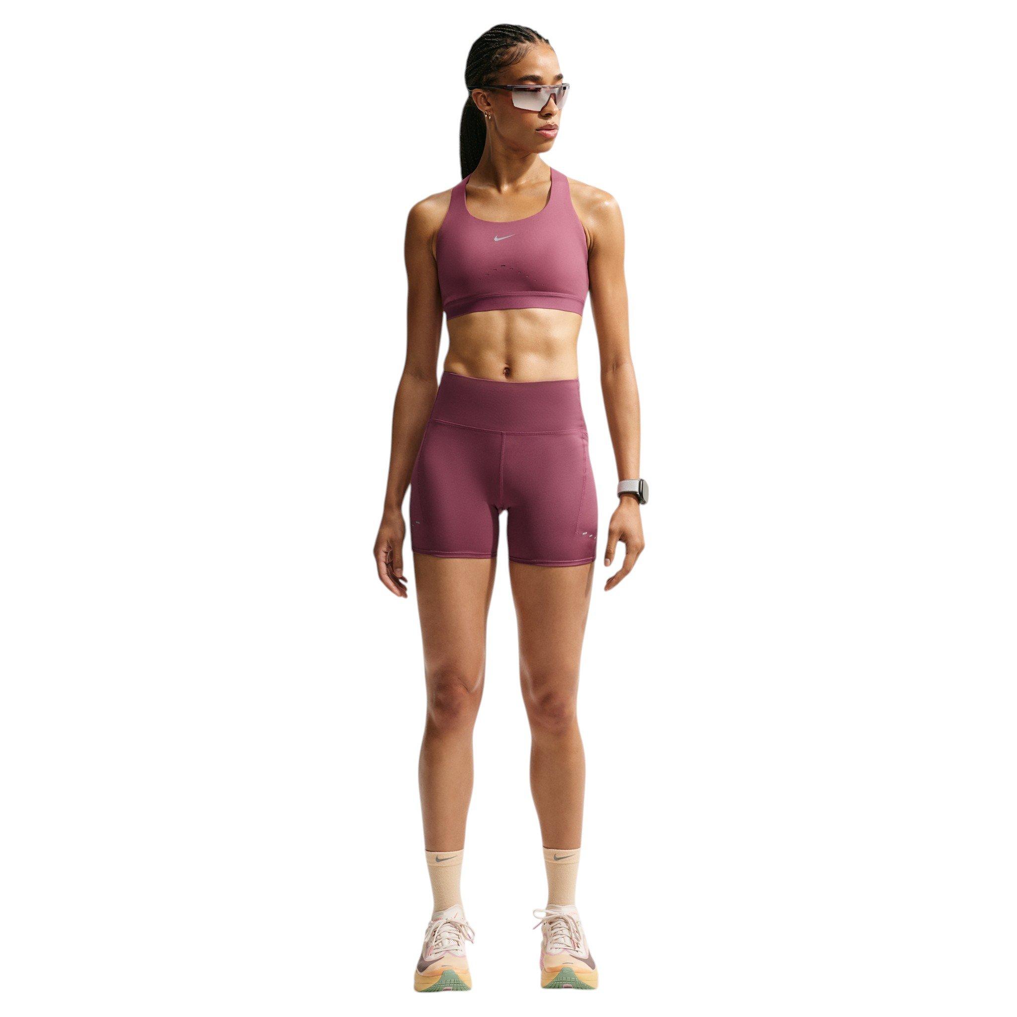 Nike Women's Swift High-Support Lightly Lined Sports Bra - Pink Smoke - PINK SMOKE