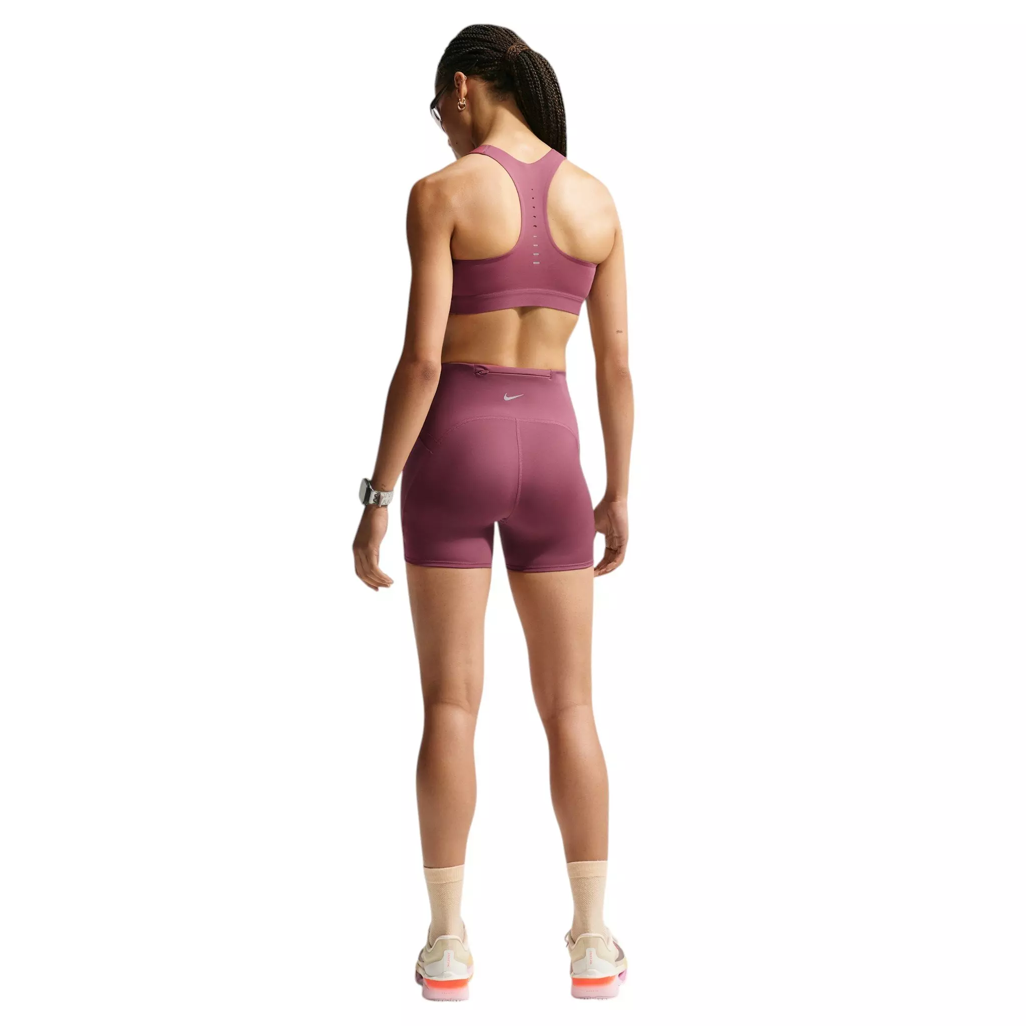 Nike Women's Swift High-Support Lightly Lined Sports Bra - Pink Smoke - PINK SMOKE