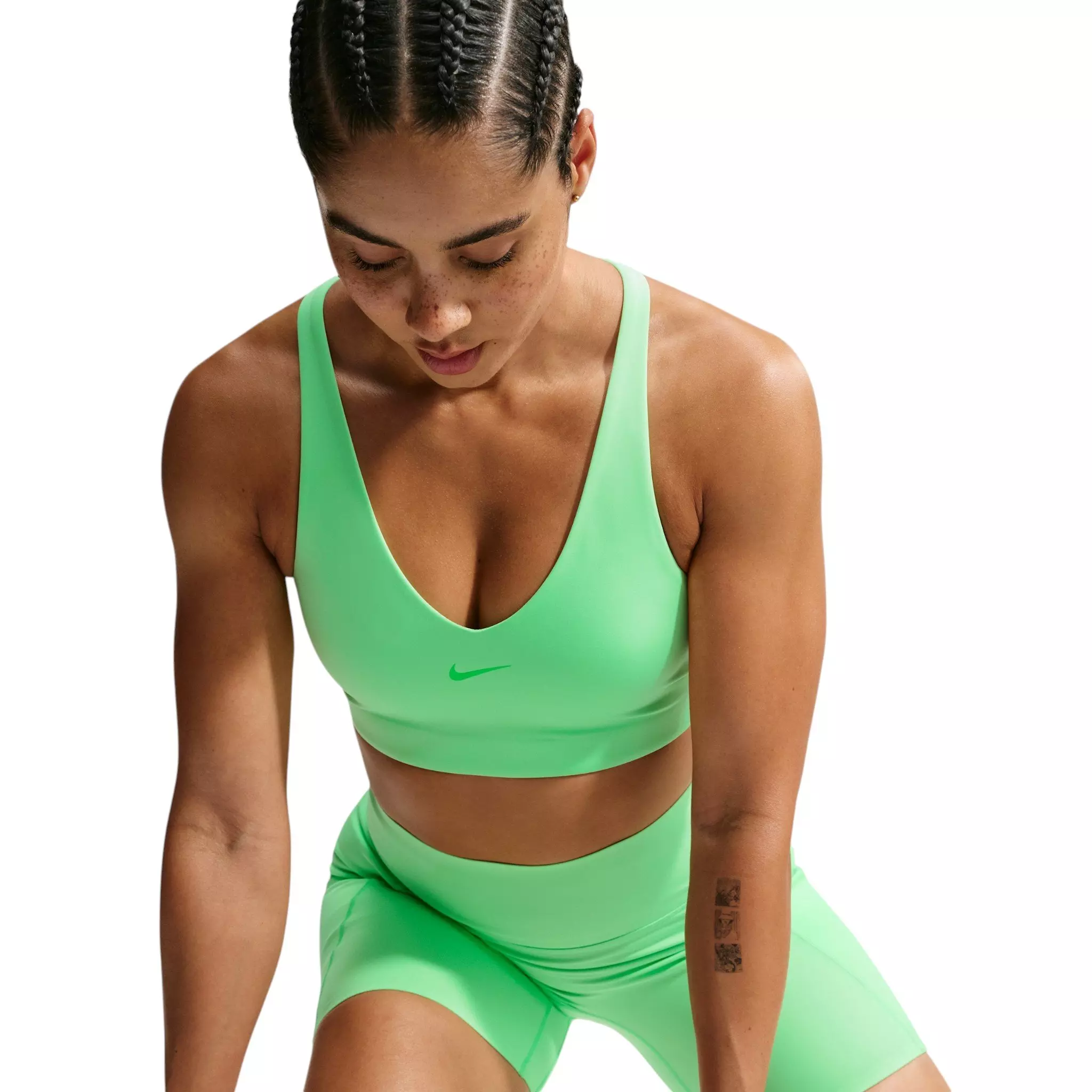 Nike Women's Universa Medium-Support Padded Sport Bra - Green - GREEN