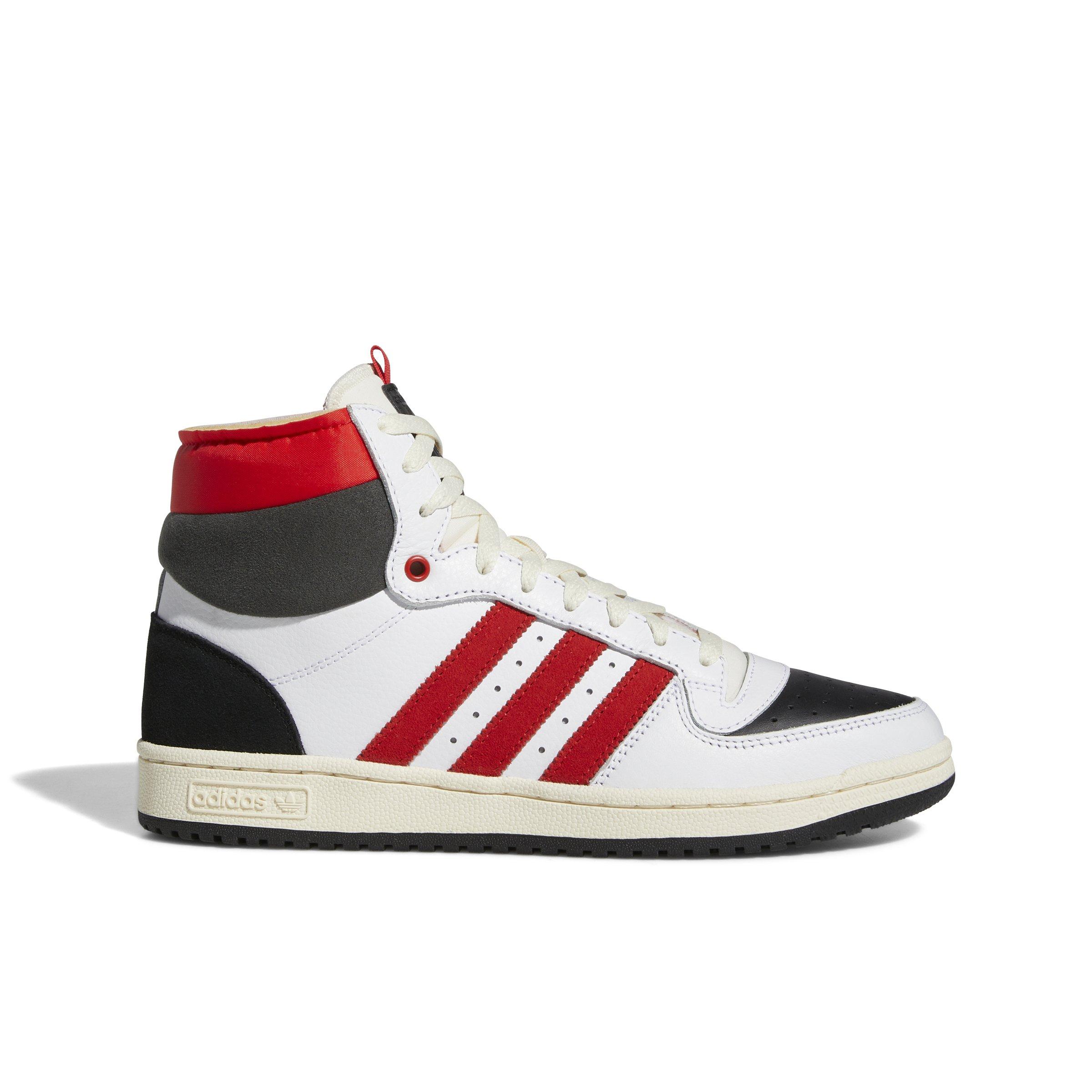 adidas Top Ten RB "Ftwr White/Core Black/Vivid Red" Grade School Boys' Shoe - WHITE/BLACK/RED Thumbnail View 1