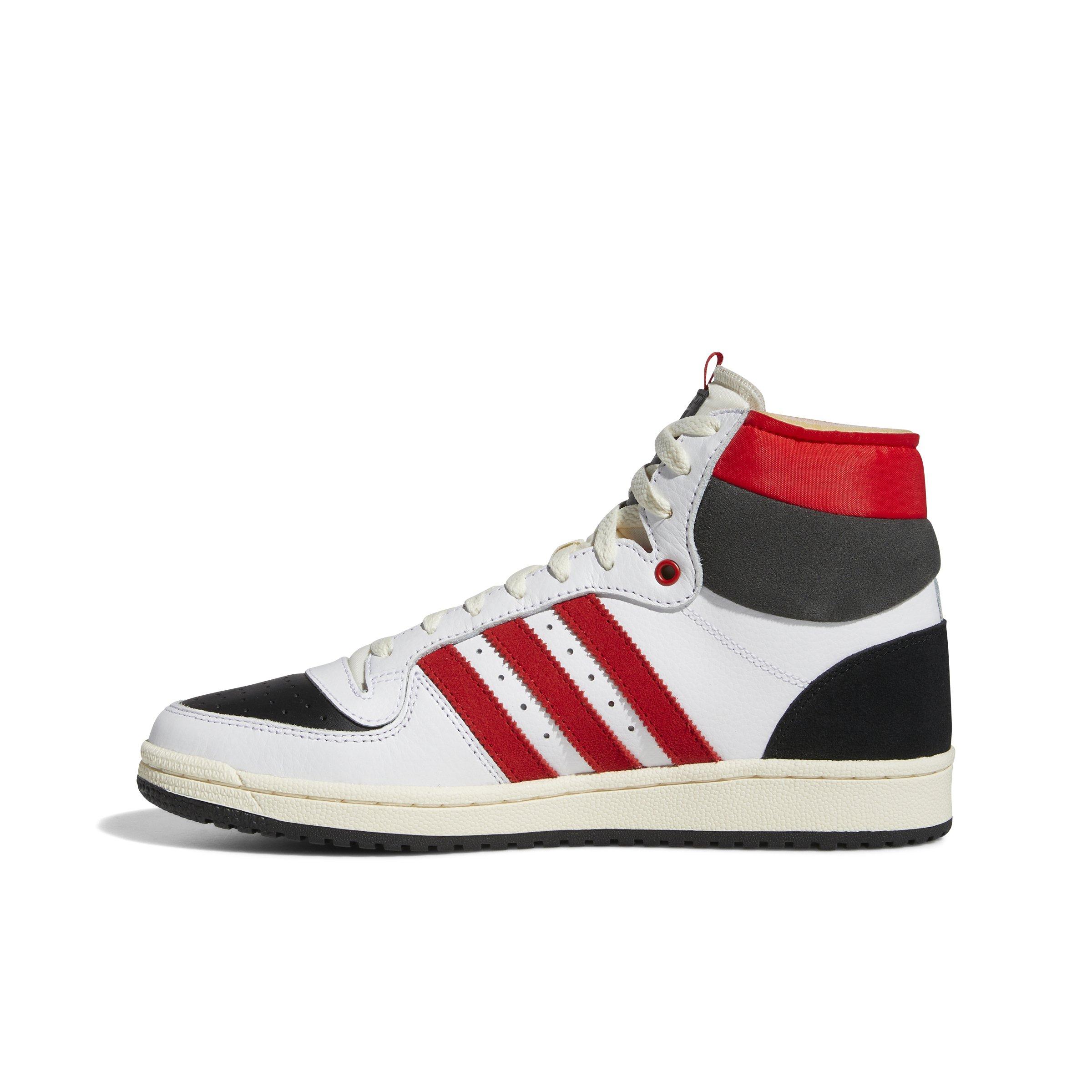 adidas Top Ten RB "Ftwr White/Core Black/Vivid Red" Grade School Boys' Shoe - WHITE/BLACK/RED Thumbnail View 2