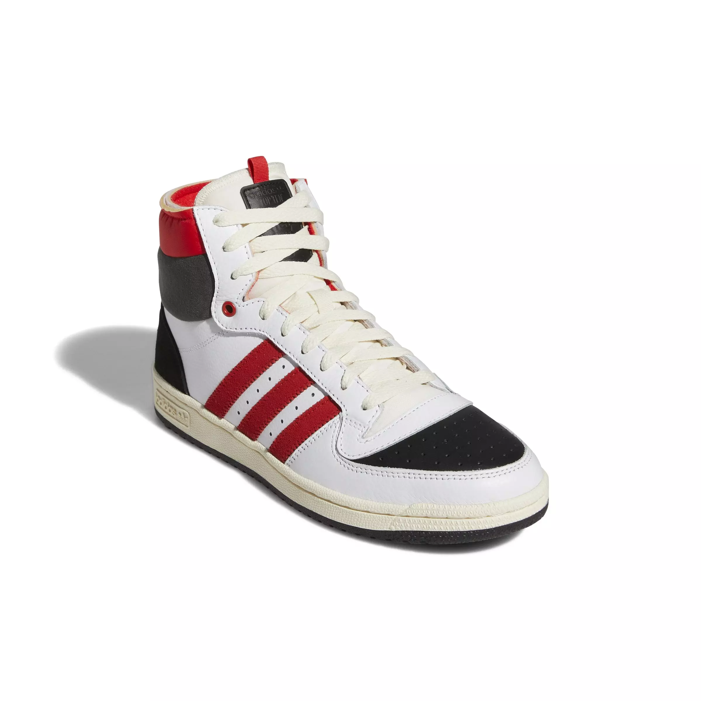 adidas Top Ten RB "Ftwr White/Core Black/Vivid Red" Grade School Boys' Shoe - WHITE/BLACK/RED