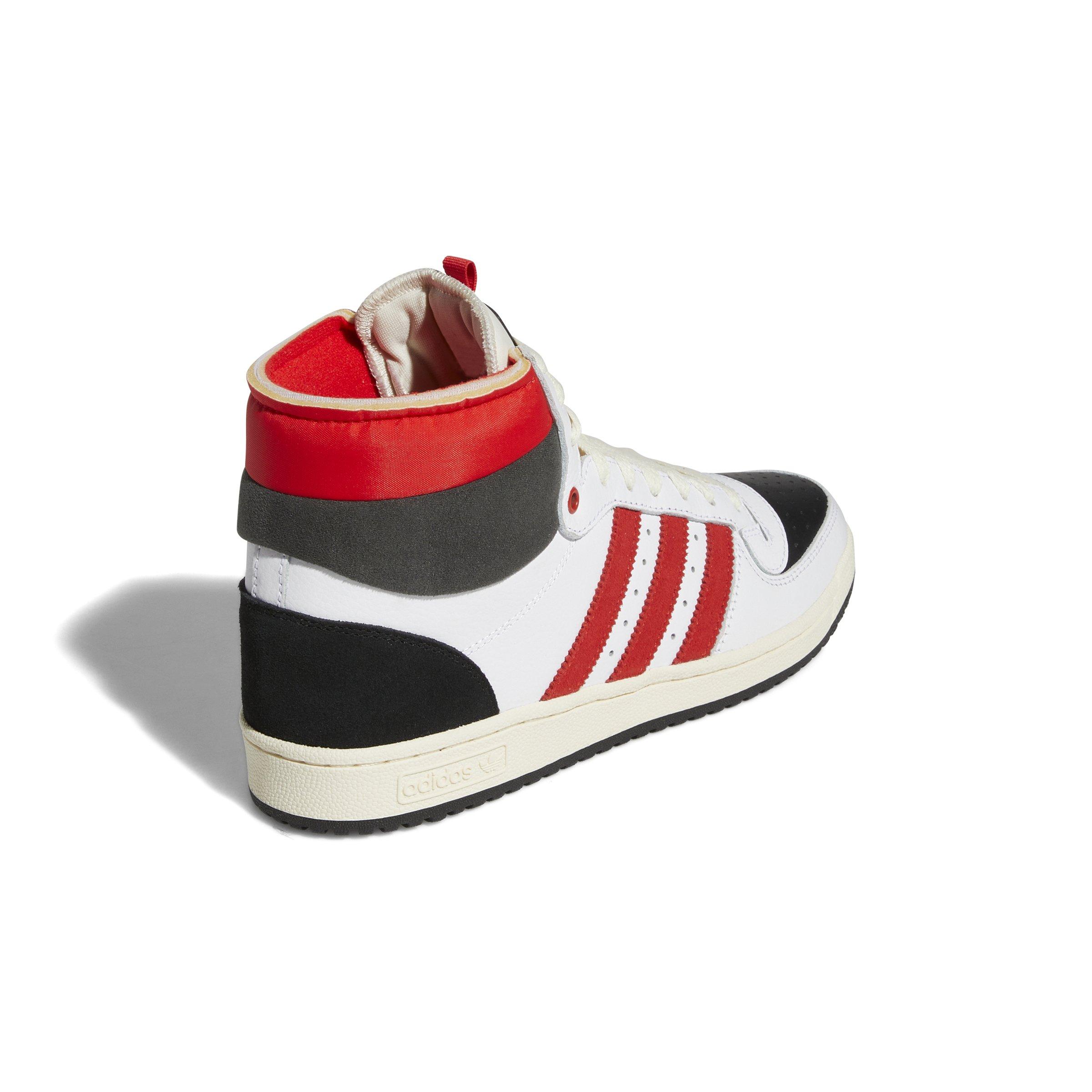 adidas Top Ten RB "Ftwr White/Core Black/Vivid Red" Grade School Boys' Shoe - WHITE/BLACK/RED Thumbnail View 4