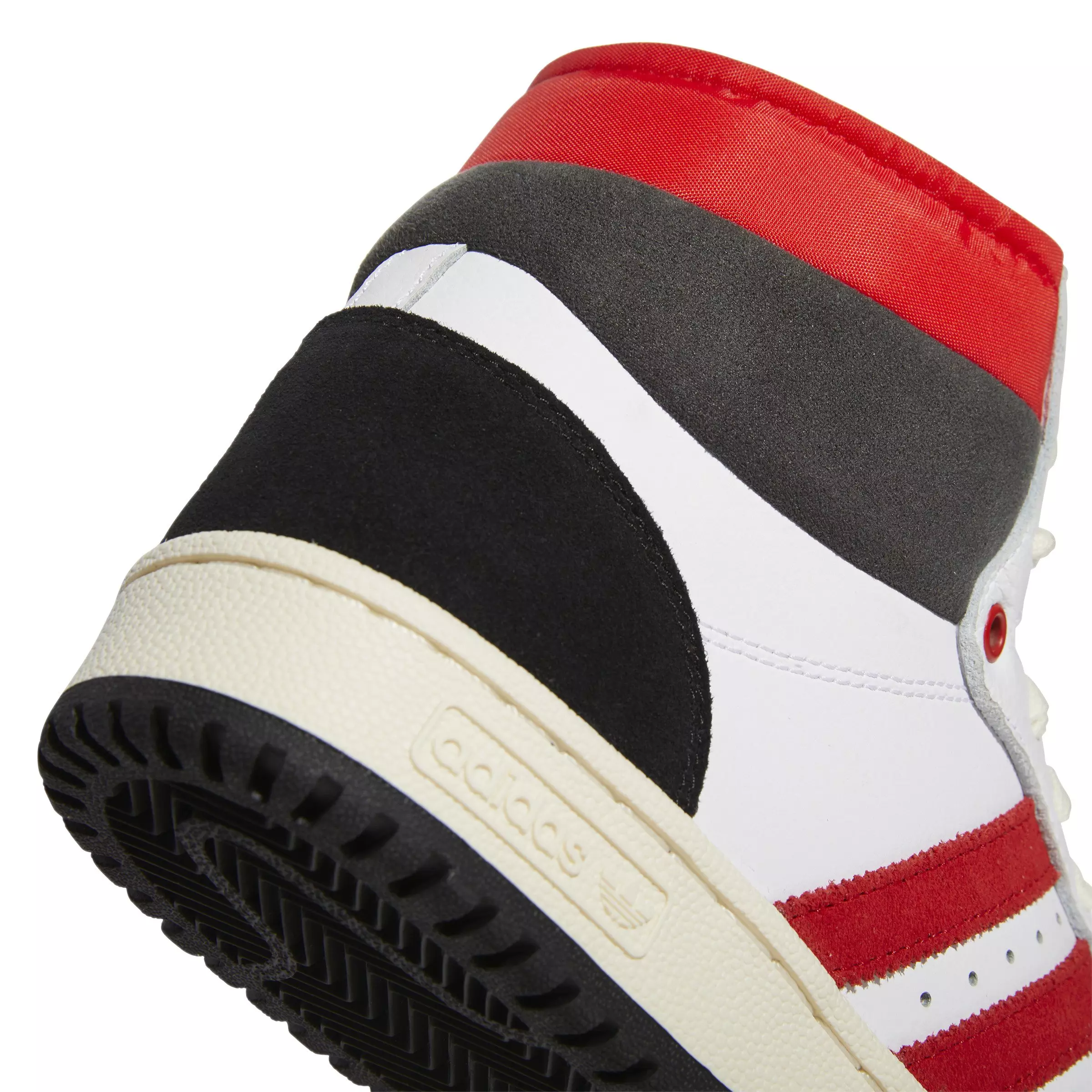adidas Top Ten RB "Ftwr White/Core Black/Vivid Red" Grade School Boys' Shoe - WHITE/BLACK/RED