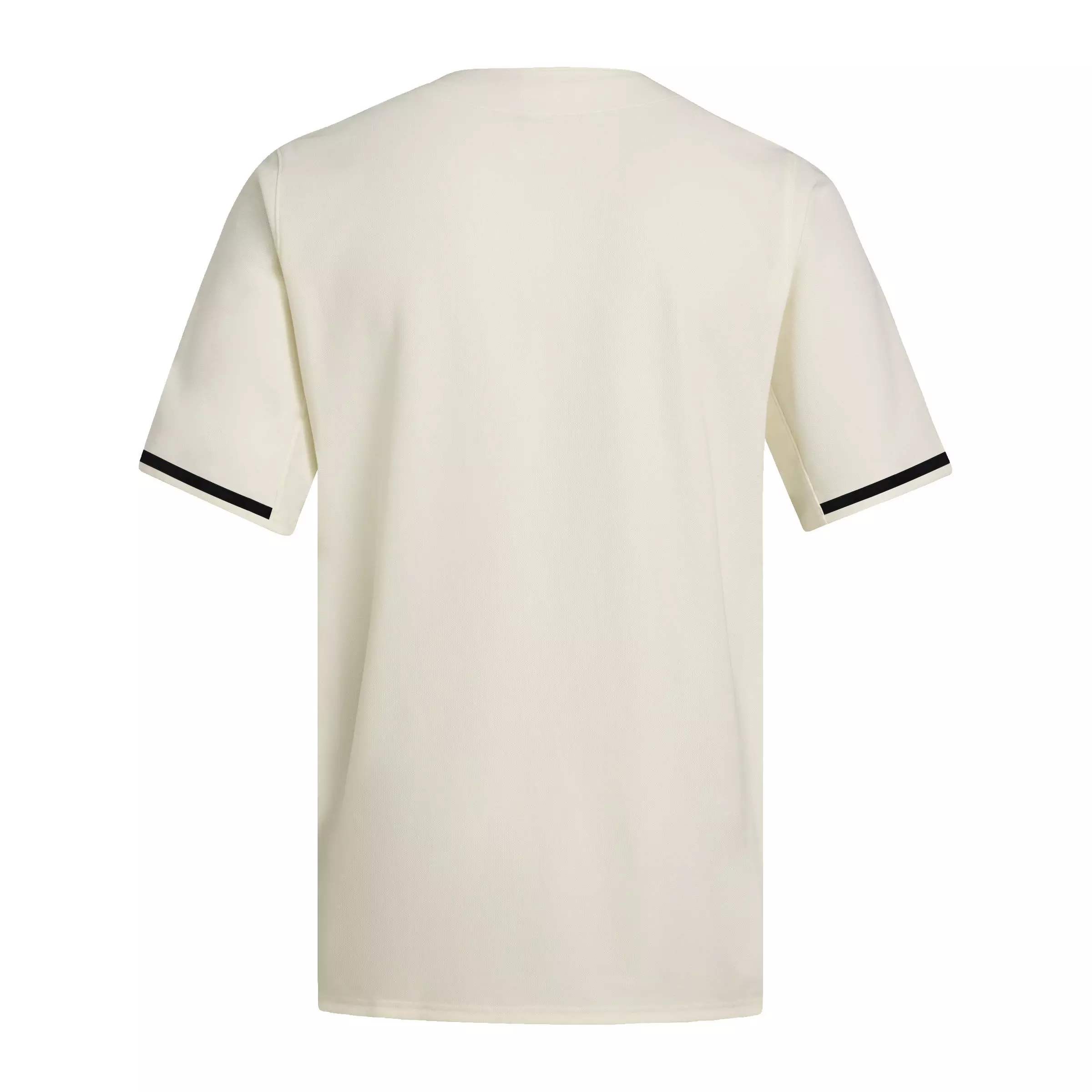 adidas Men's Dugout Full Button Cotton Jersey-Beige - BEIGE