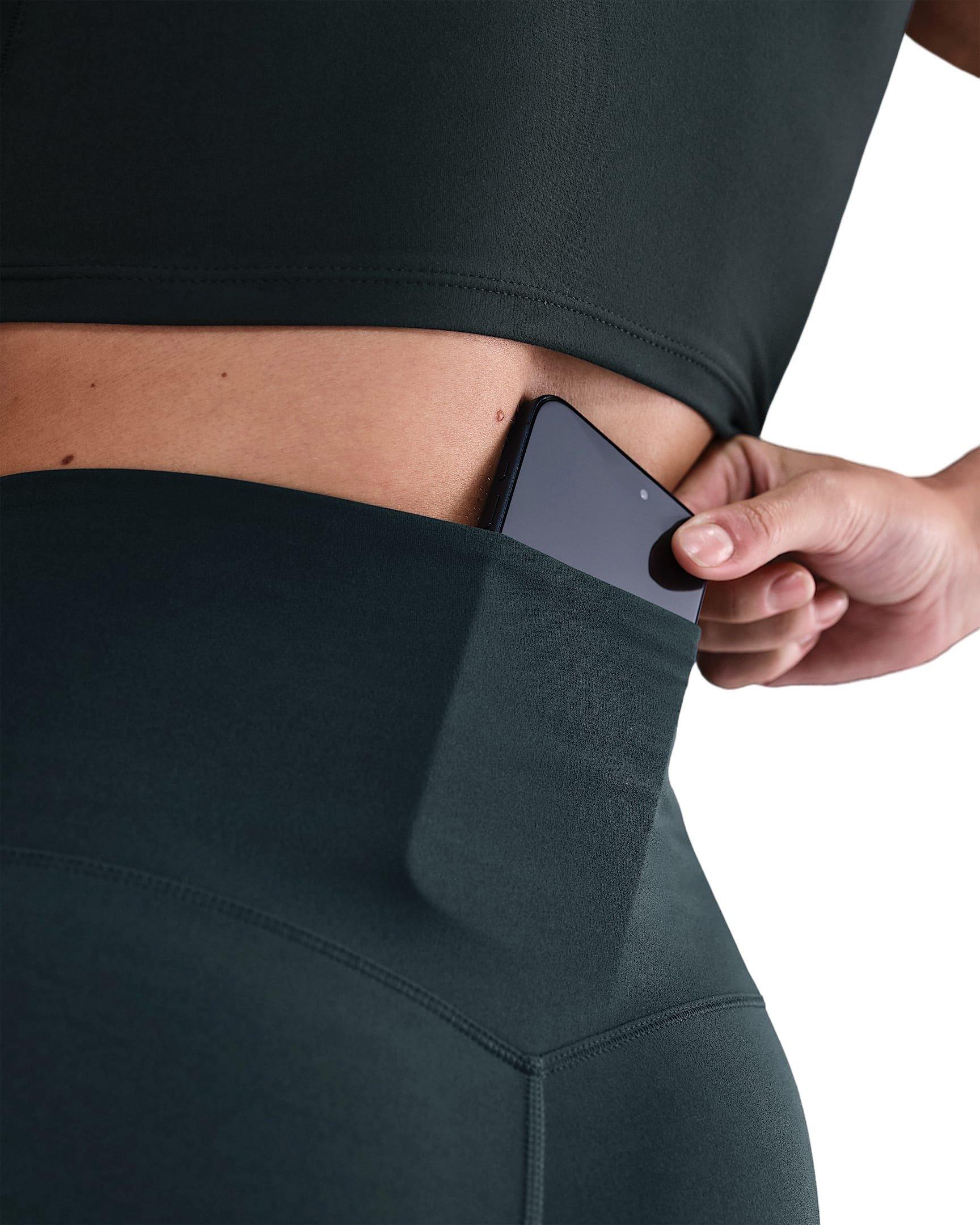 Nike Women's Zenvy High-Waisted Flare Leggings - Seaweed Green - SEAWEED GREEN Thumbnail View 4