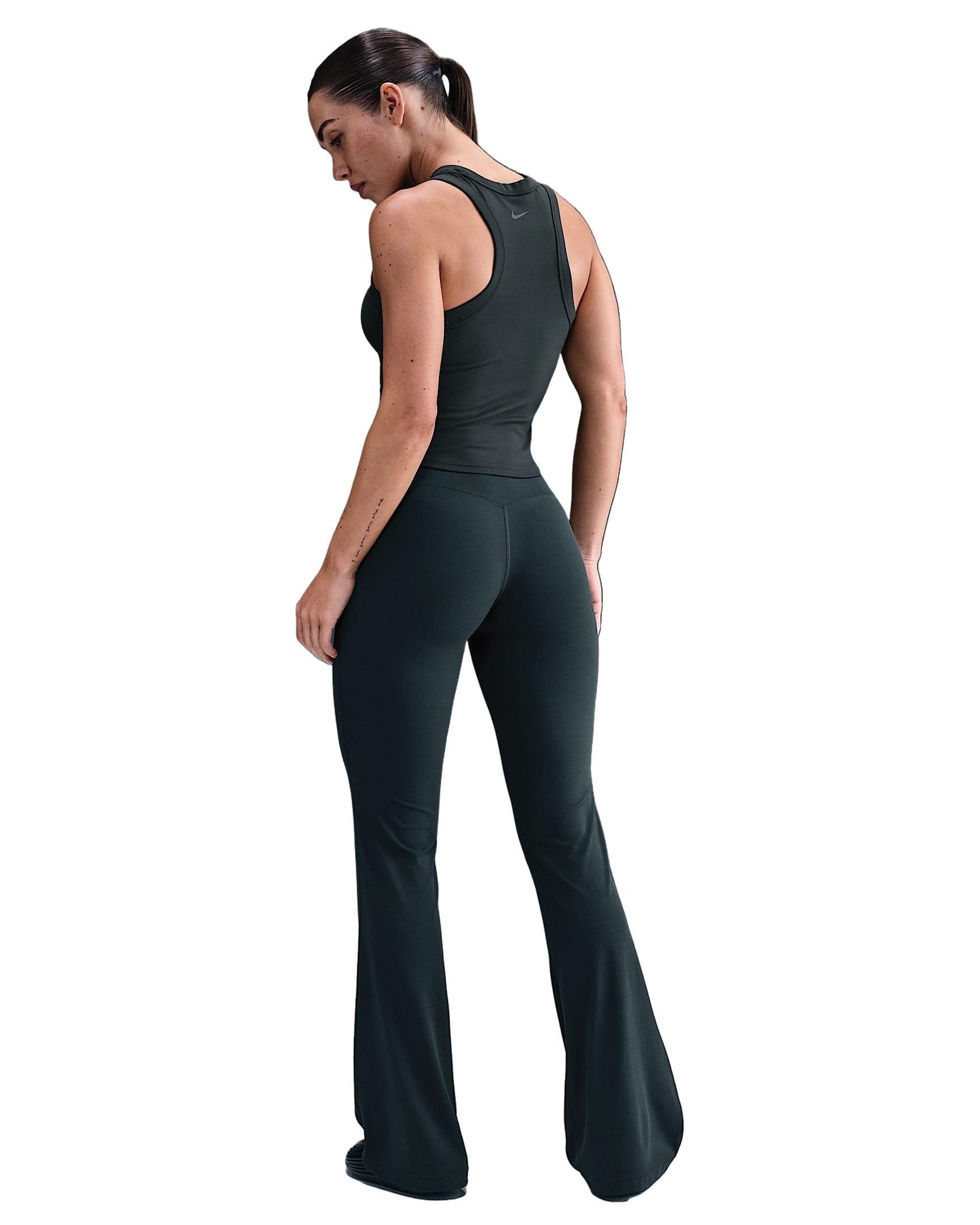 Nike Women's Zenvy High-Waisted Flare Leggings - Seaweed Green - SEAWEED GREEN Thumbnail View 6