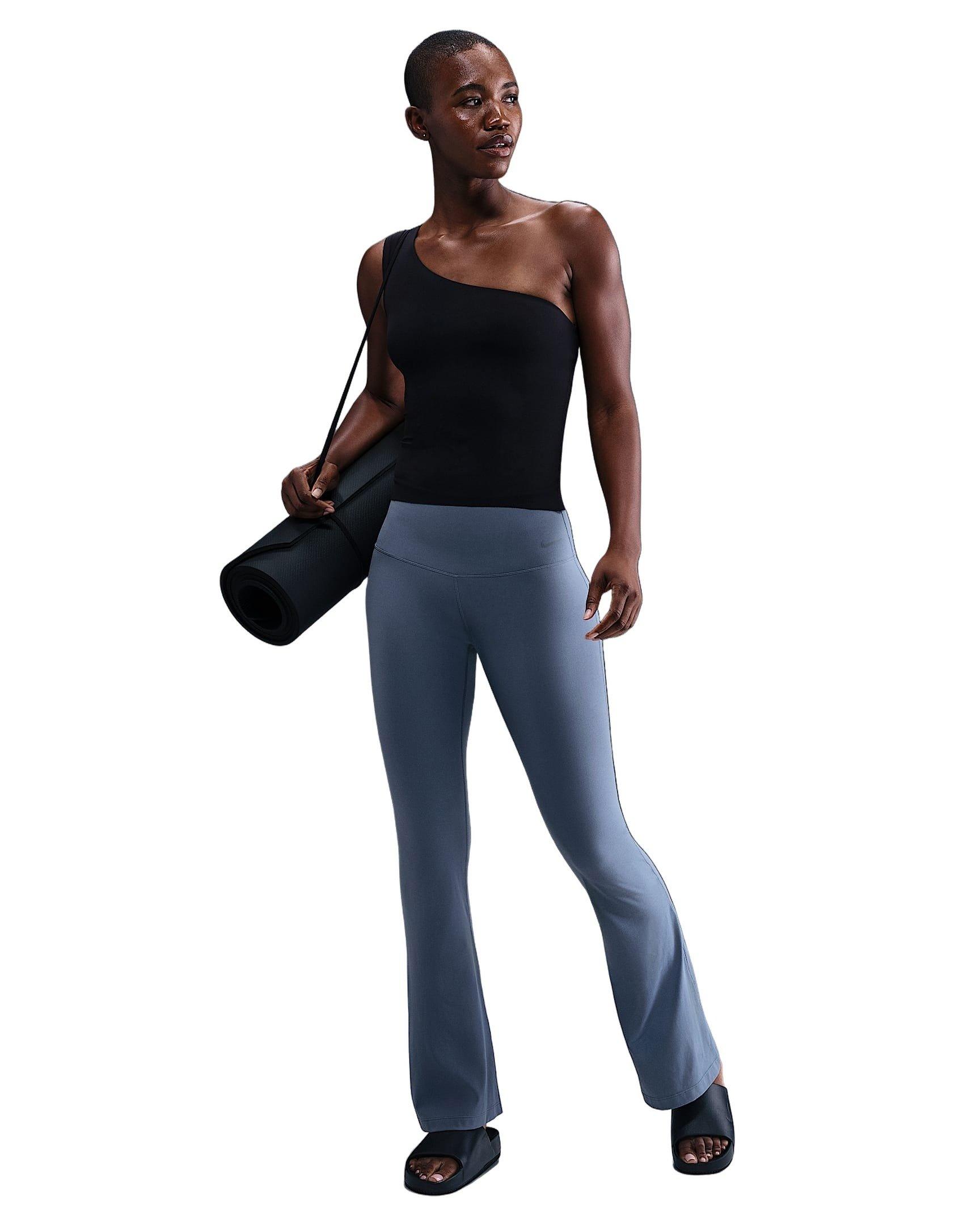 Nike Women's Zenvy High-Waisted Flare Leggings - Blue - BLUE Thumbnail View 1