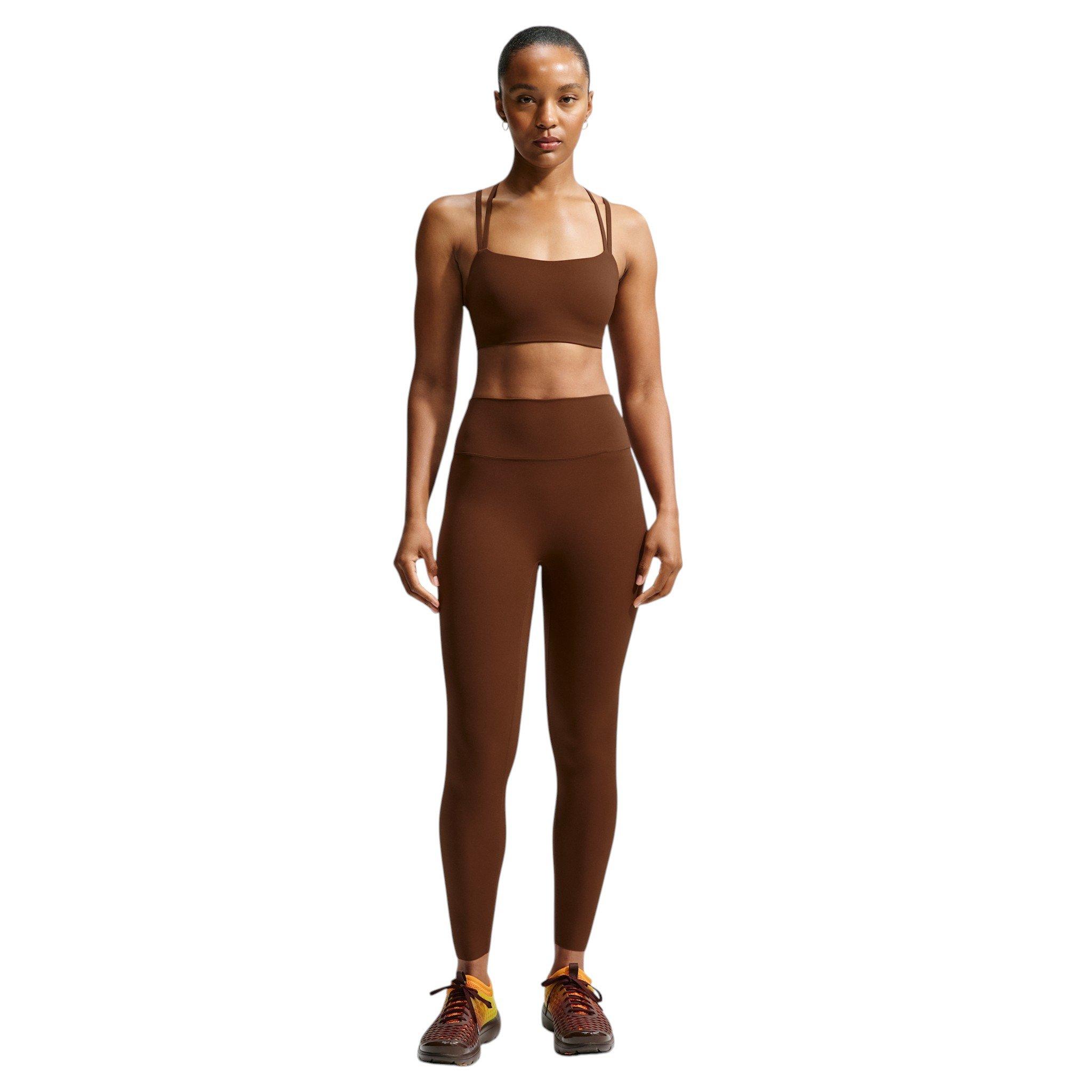 Nike Women's Zenvy Strappy Light-Support Padded Sports Bra - Brown - BROWN