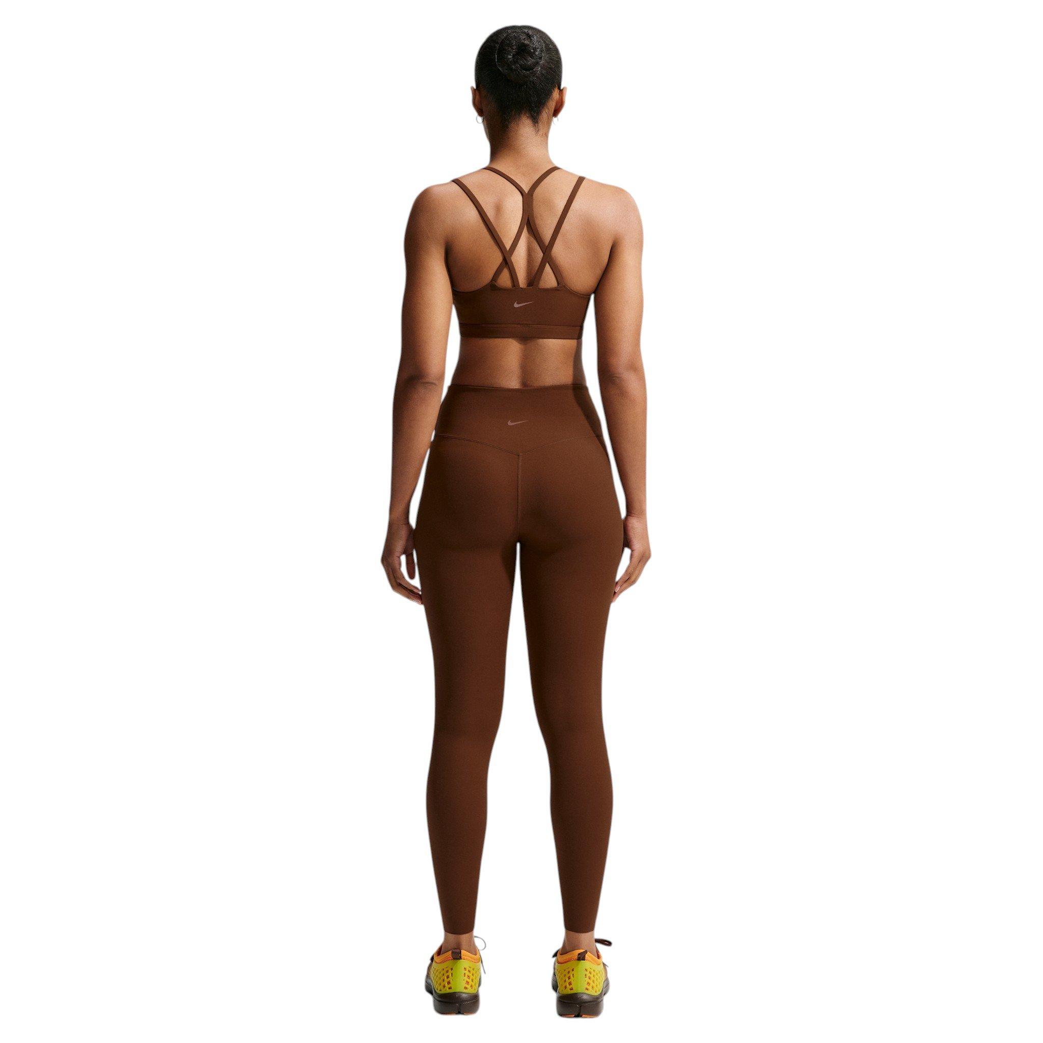 Nike Women's Zenvy Strappy Light-Support Padded Sports Bra - Brown - BROWN