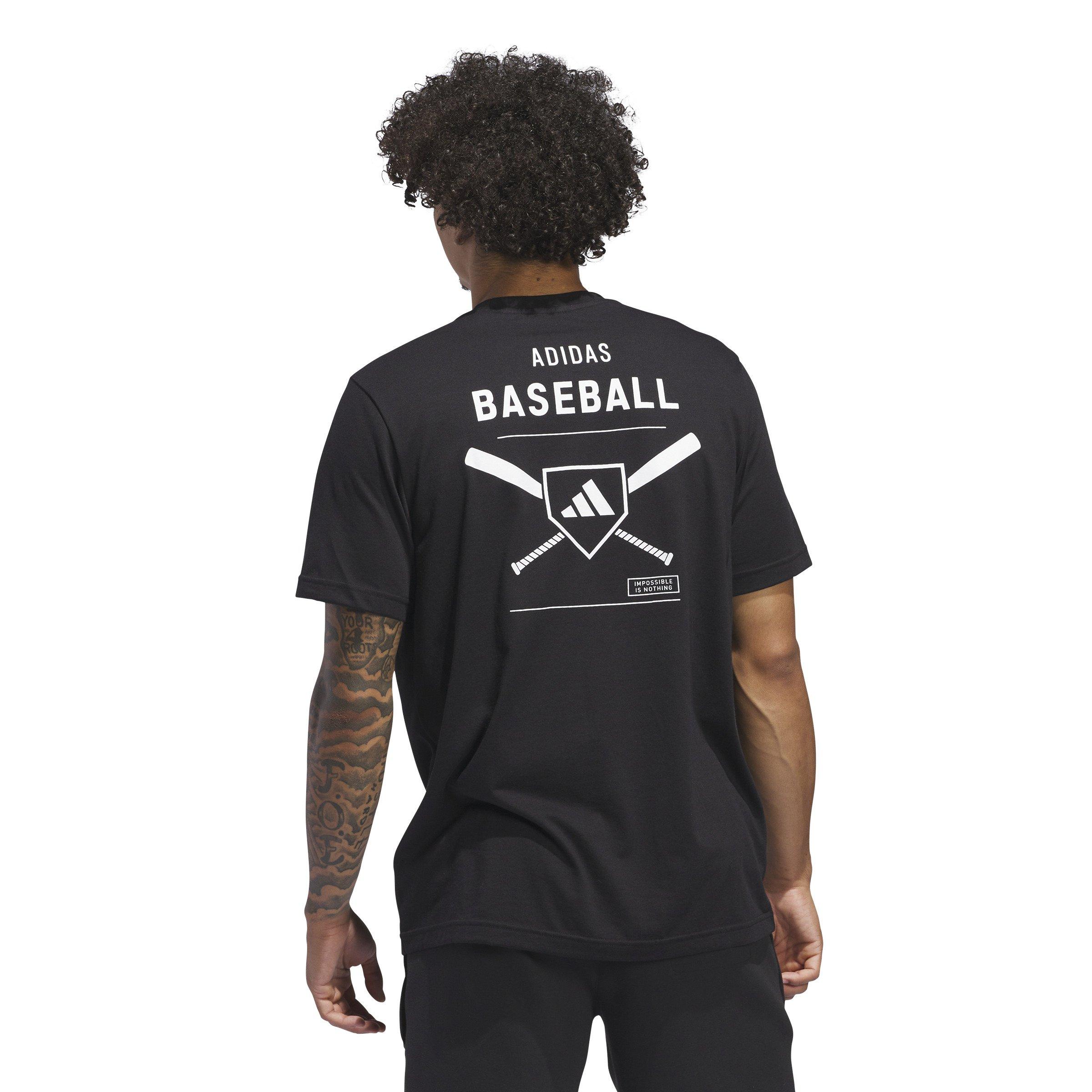 adidas Men's Baseball Catego Graphic Tee -Black - BLACK Thumbnail View 2